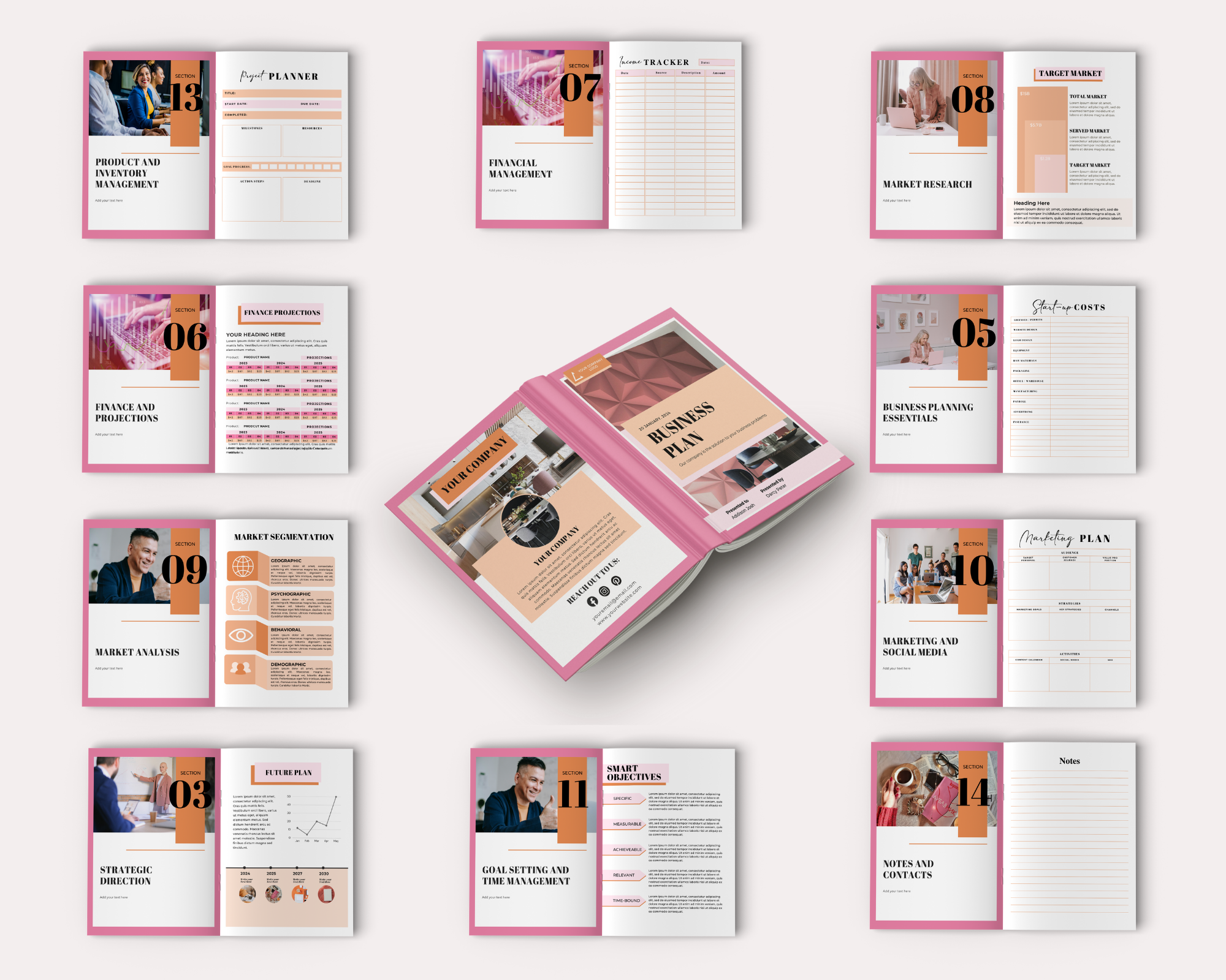 Editable Business Planner, Printable Business Planner Bundle, Customizable Small Business Planner, Business Planner Template