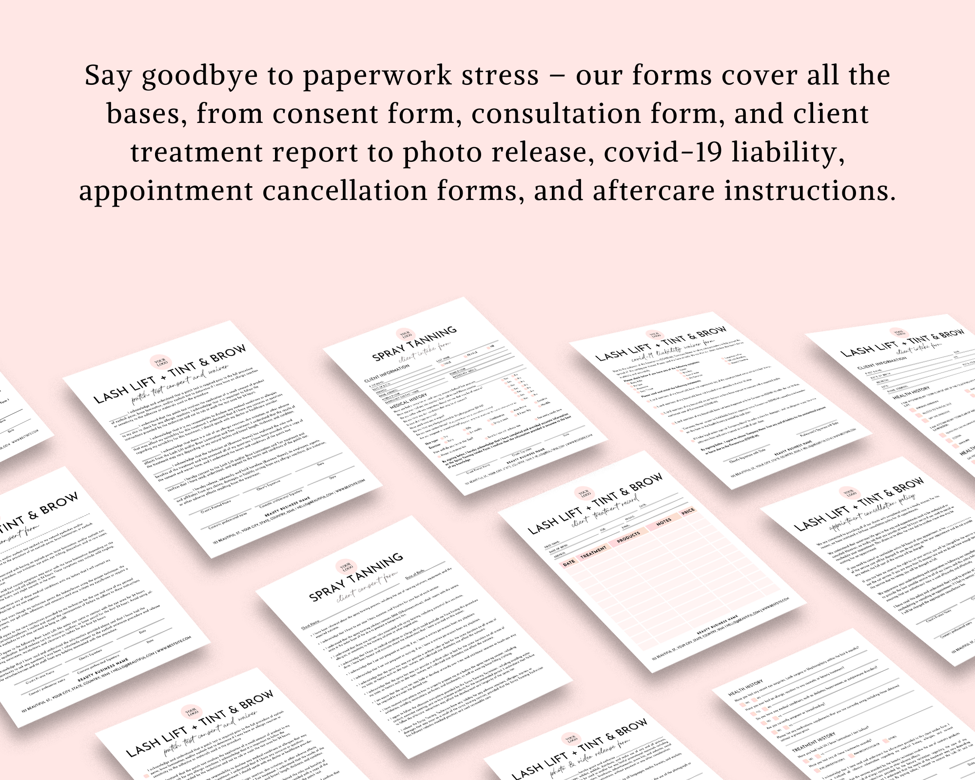 Mega Esthetician Forms Bundle