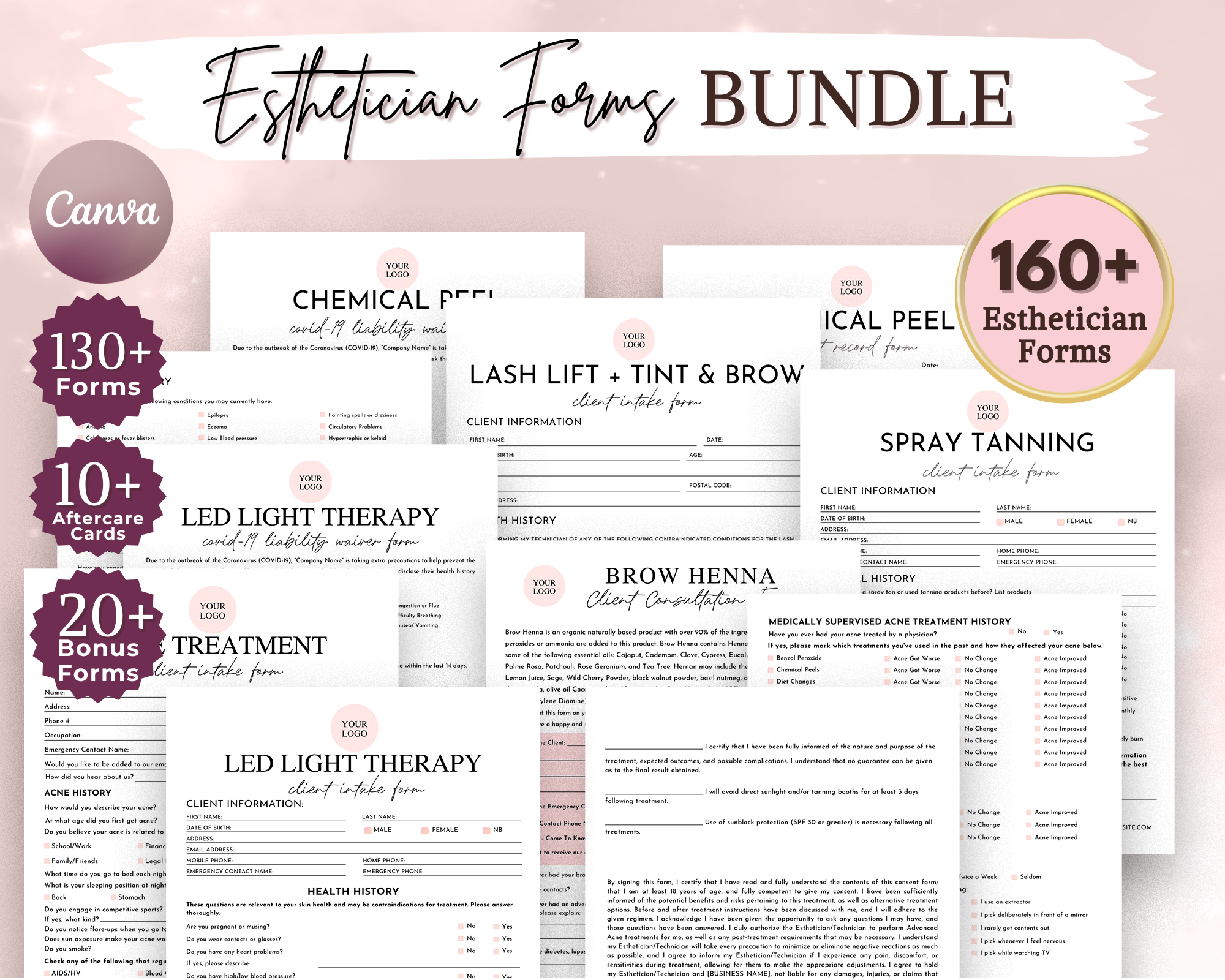 Mega Esthetician Forms Bundle