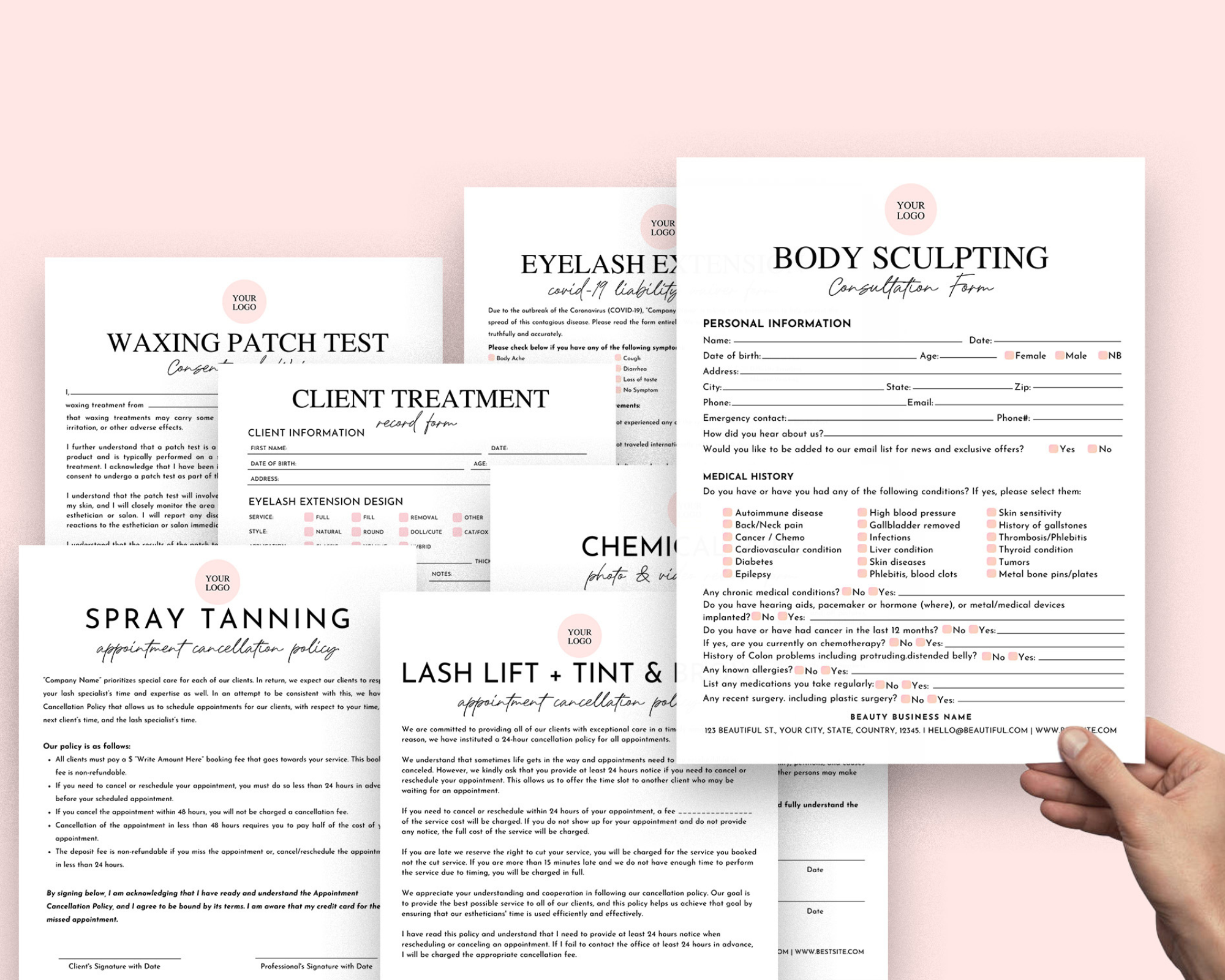 Mega Esthetician Forms Bundle