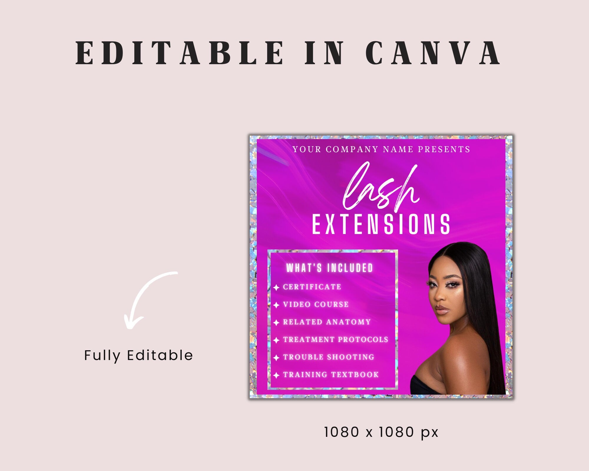 Lash Training Flyer, Beauty Flyer, Lash Business, Instagram Flyer, Black And White, Minimal Flyer, Social Media Flyer, Editable Flyer