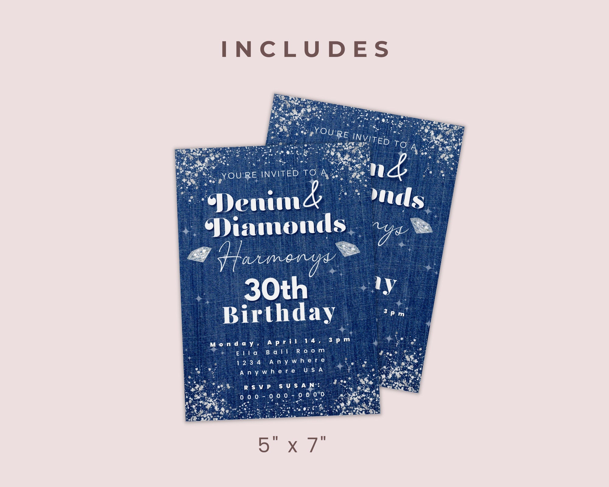 Night Out Invitation Template, Denim Diamonds, Ladies Night Out, Birthday Invitation, Bling Fling, Invitations, Tennis Shoes, Lace, Sneakers