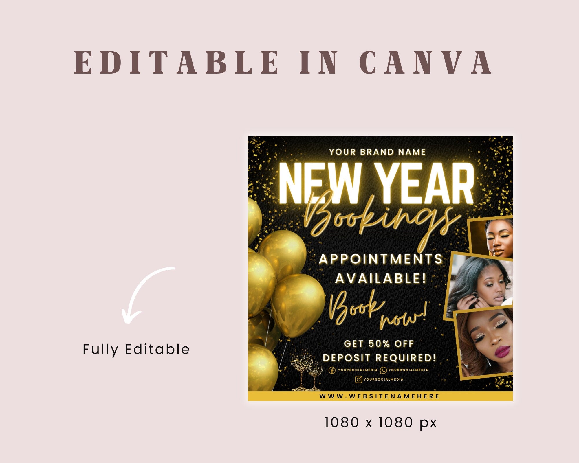 New Year Book Now Flyer, Holiday Bookings, New Year Booking, New Year Flyer, Holiday Bookings, Holiday Season Flyer, Diy Flyer Template