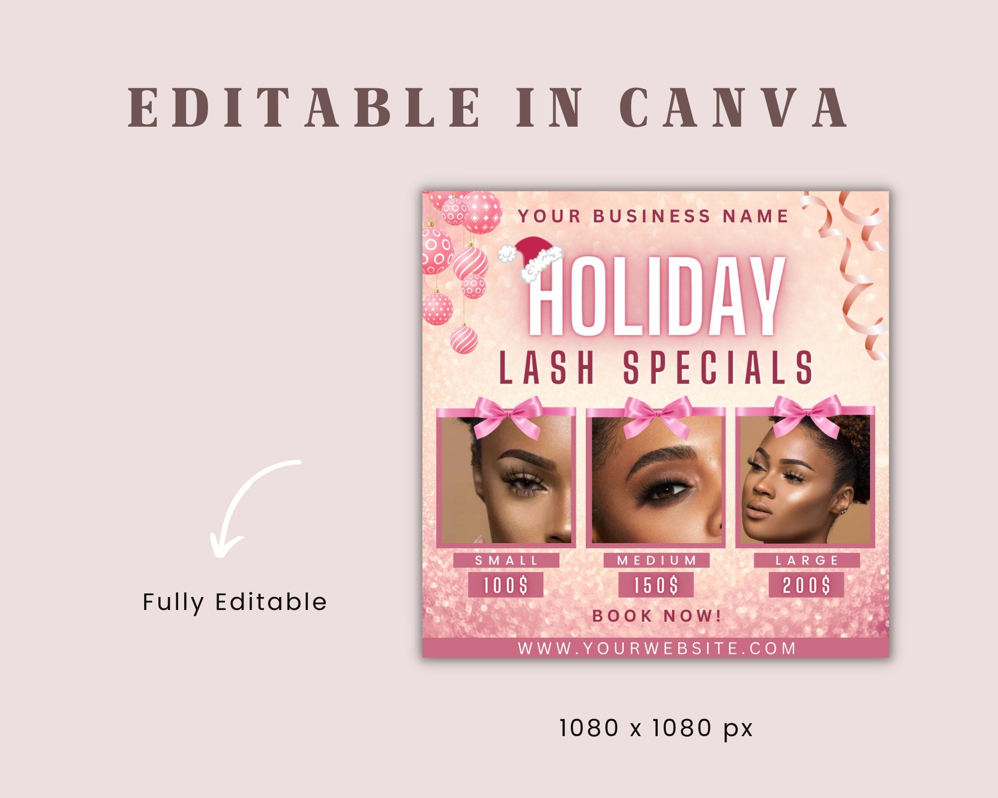 December Booking Flyer, December Sale Flyer, Hairstylist Flyer, Makeup Flyer, Book Now Flyer, December Book Now, Wig Install Flyer