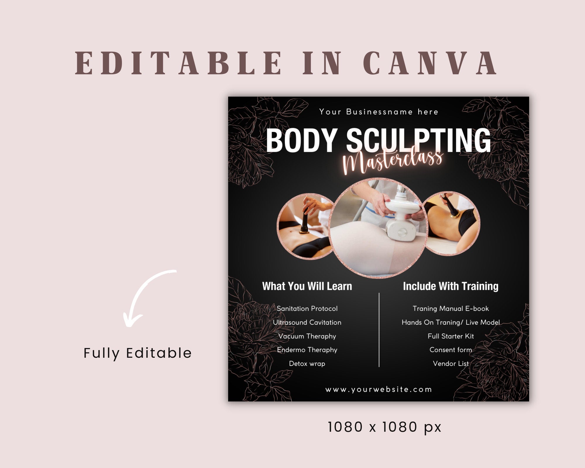 Body Sculpting Training Flyer, Body Contouring Course Flyer, Contour Master class Flyer, Spa Flyer, Body Contour Flyer