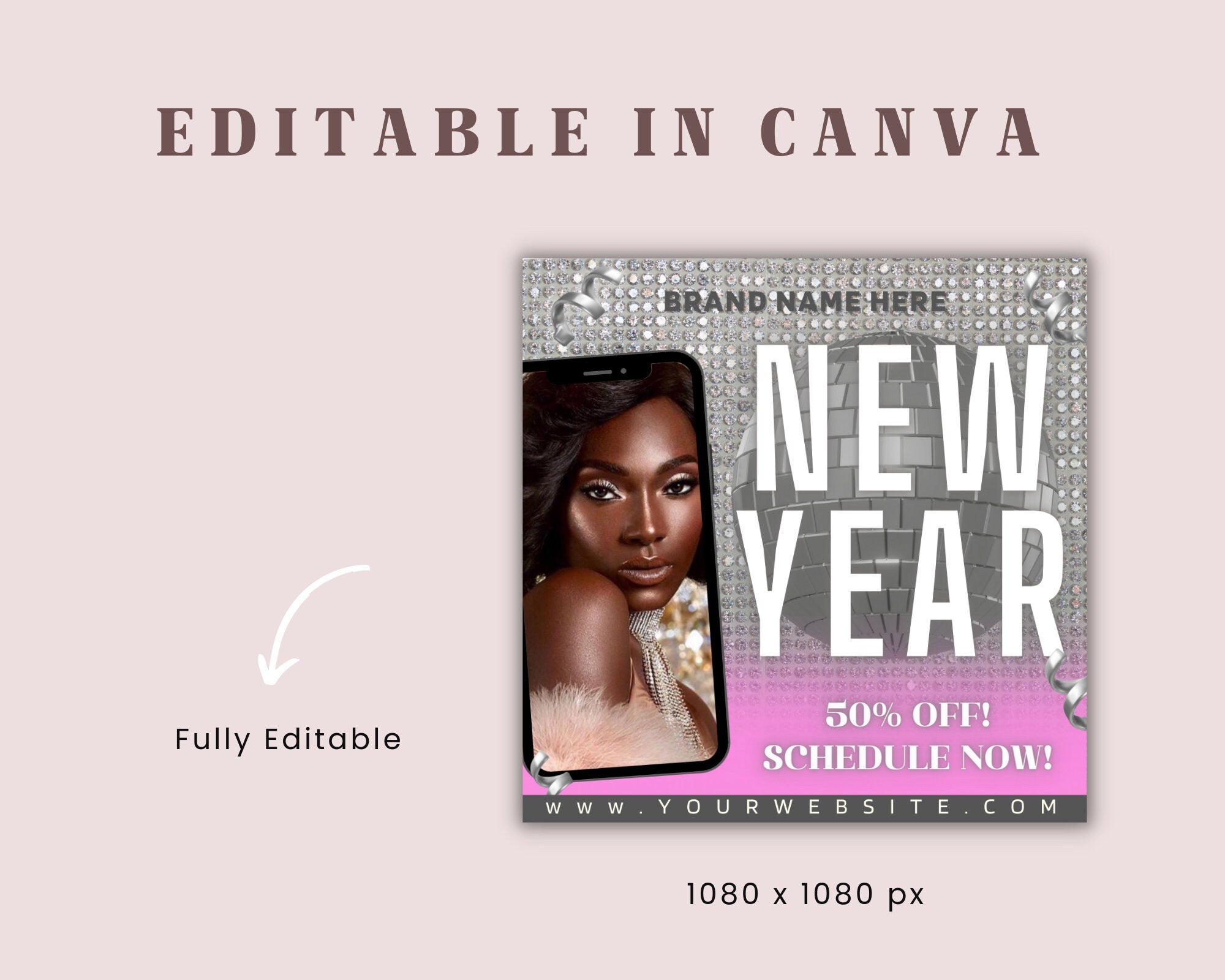 New Year Flyer, Booking Flyer, Appointment Flyer, Hair Booking Flyer, Lash Booking Flyer, Makeup Appointment, Nail Appointment