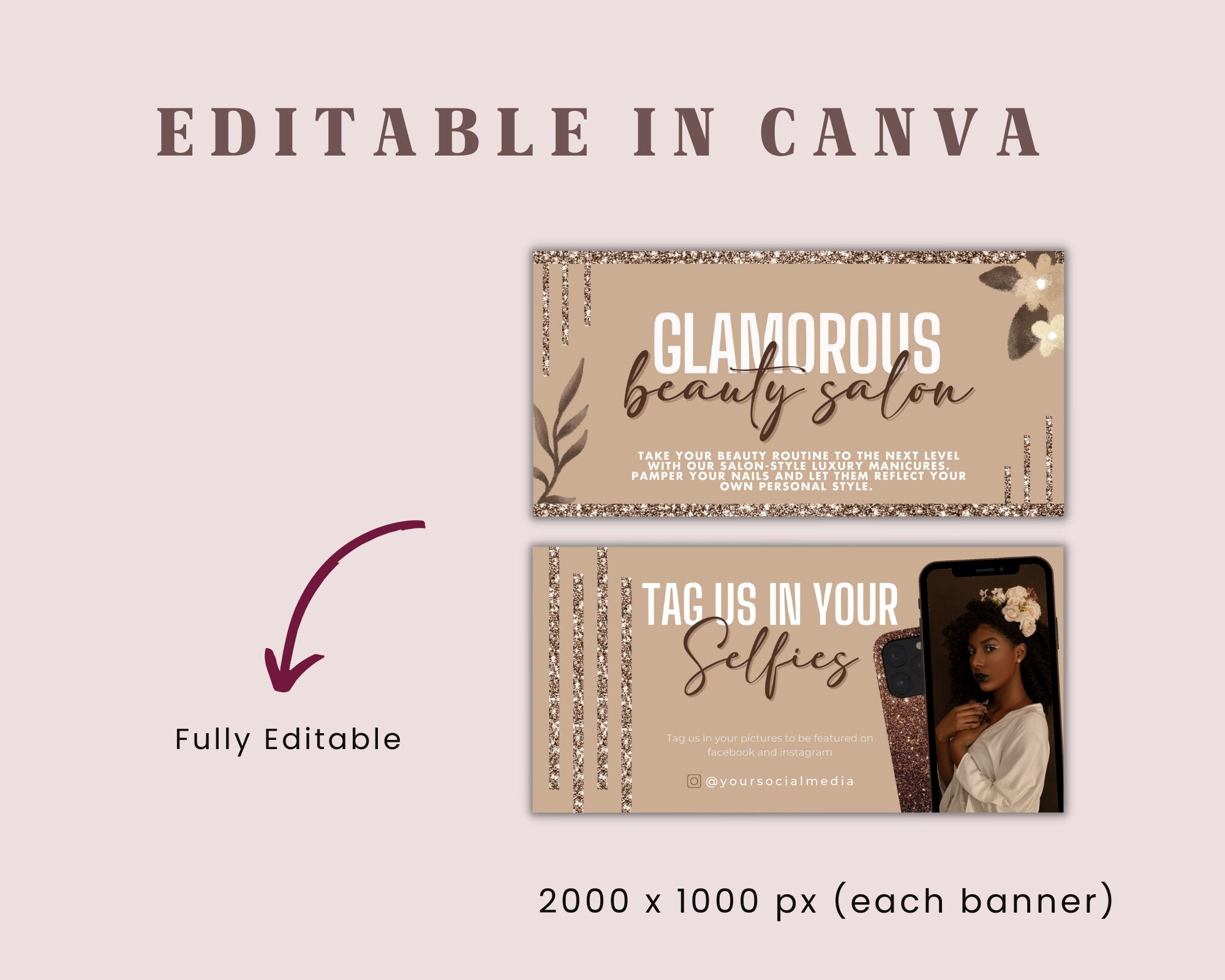 Acuity Scheduling Template Brown | Editable Canva Template | Hair Stylist, Diy Acuity Template, Makeup, Lashes, Nail Tech DIY