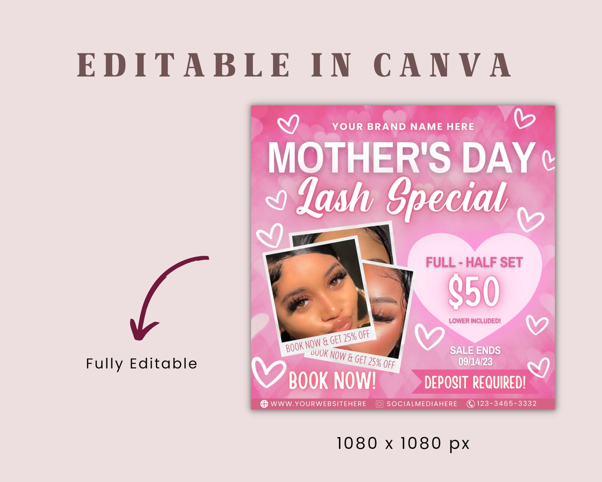 Mothers Day Flyer, Mothers Day Sale Flyer, Mothers Day Special Flyer, Bundel of 4 Mothers Day Flyer, Mothers Day Hair Flyer, Flyer