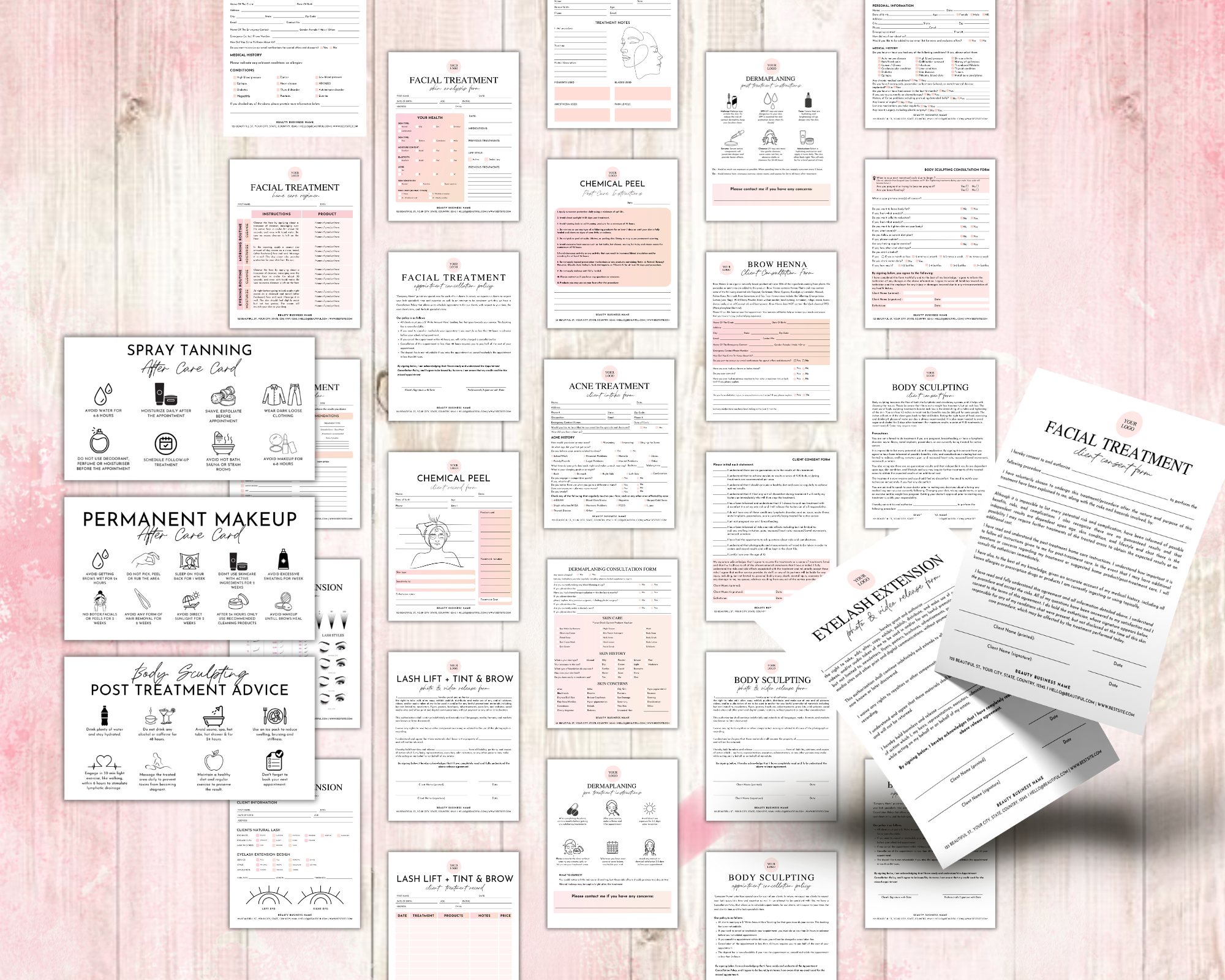 Mega Esthetician Forms Bundle