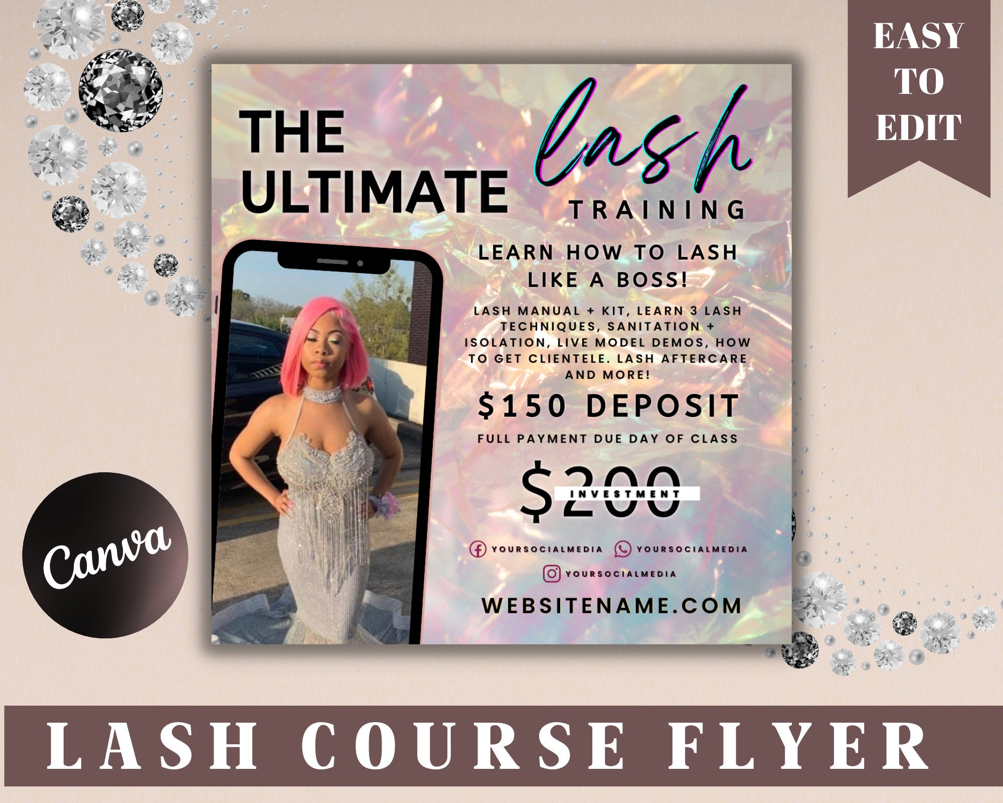 Lash Course Flyer, Lash Training, Course Flyer, Available Flyer, Book Now Flyer, Book Now Flyer, Lash Training Flyer, Lash Class Flyer