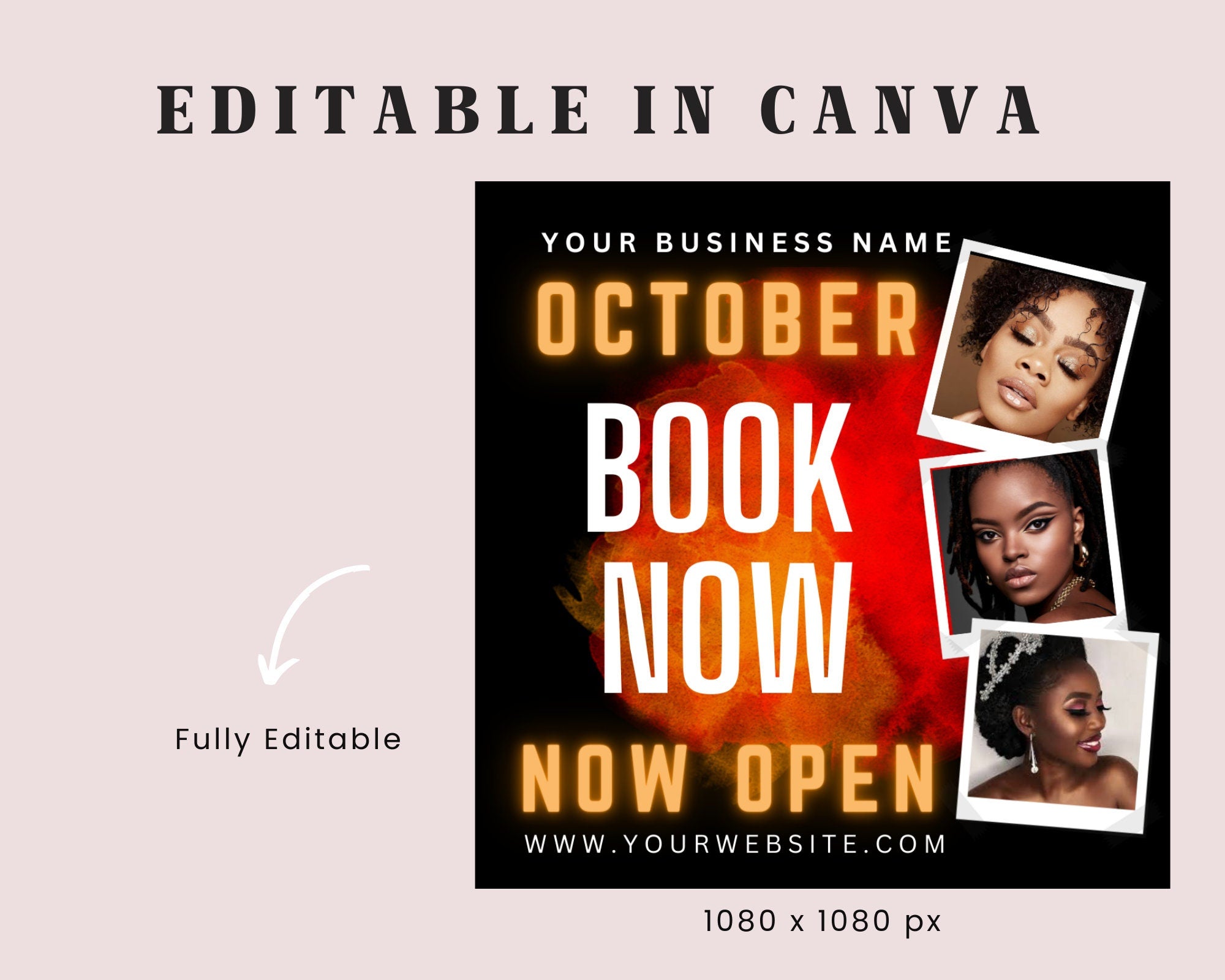 Shop Now Flyer, October Booking Flyer, Book Now Flyer, Beauty Flyer, Hair Flyer, Flash Sale Flyer, Fall Sale Flyer, Halloween Sale