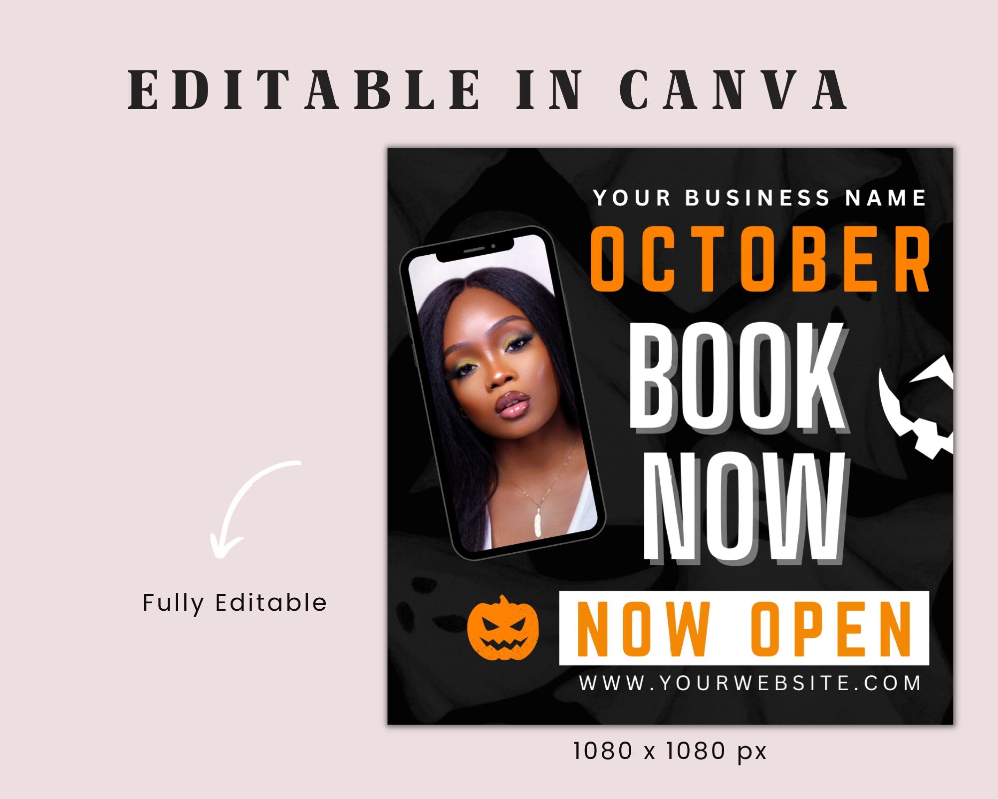 October Booking Flyer, Fall Booking Flyer, October Bookings Open, Fall Appointments Flyer, Fall Lash Hair Nails Braids Wigs Makeup Flyer