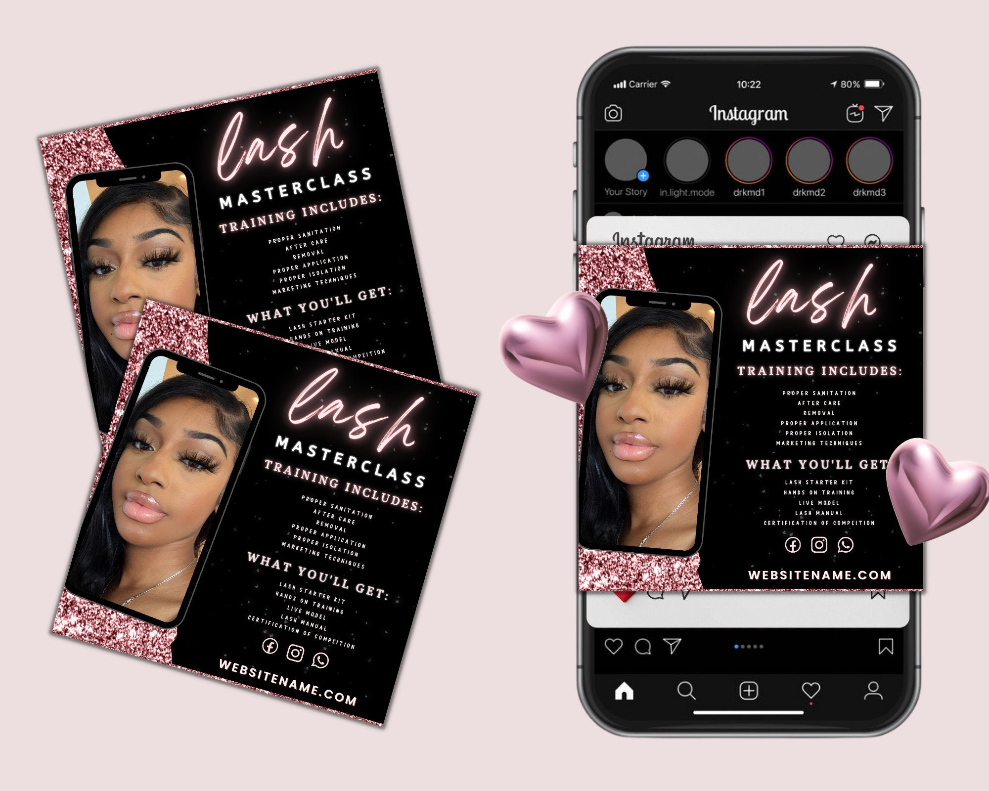 Lash Class Flyer, Lash Training Flyer, Beauty Flyer, Lash Business, Instagram Flyer, Black And White, Minimal Flyer, Social Media Flyer