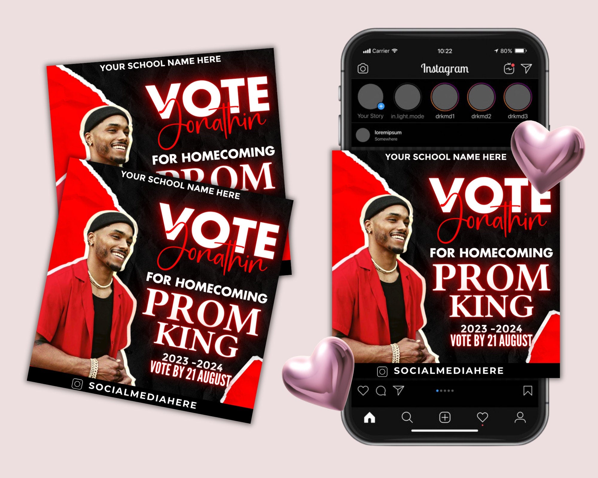 Vote Homecoming Queen Flyer, Homecoming Flyer, Campaign Flyer, Class Campaign Flyer, Election Flyer Prom Queen Flyer | DIY Editable Template