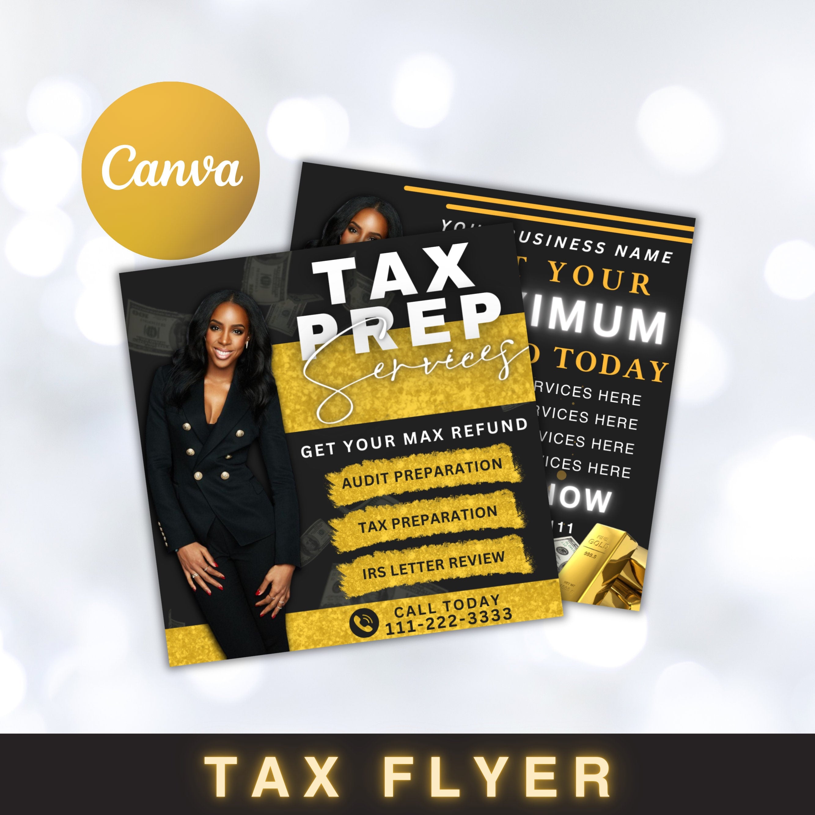 Tax Prep Flyer, Tax Prep Instagram, Tax Flyer Template, Preparation Flyers, Tax Prep Templates, Tax Preparation Post