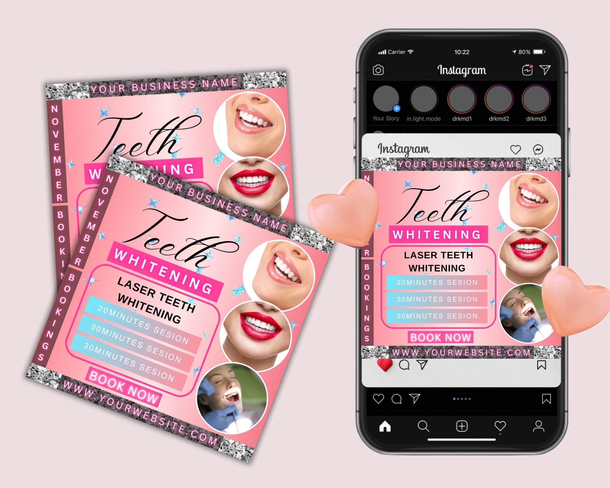 November Booking Flyer, Fall Bookings Flyer, Nail Deals Flyer, November Booking Template, Nail Tech Flyer, Hair Flyer, Book Now Flyer