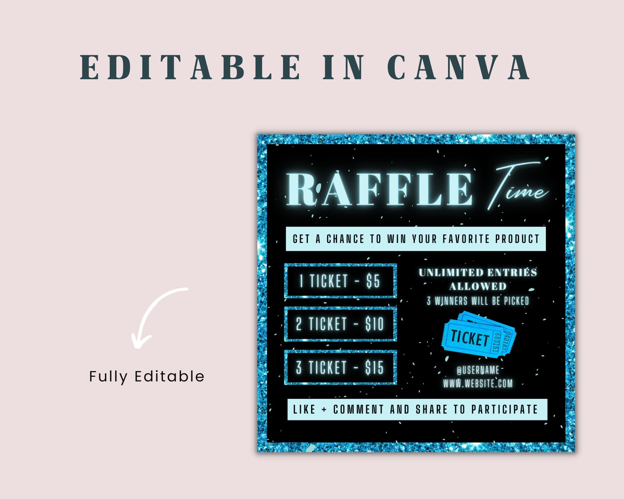 Raffle Flyer Template, Raffle Ticket Flyer, Lash Raffle Flyer, Raffle Flyer, Flyer Template, Instagram Flyer, Hair Raffle Flyer