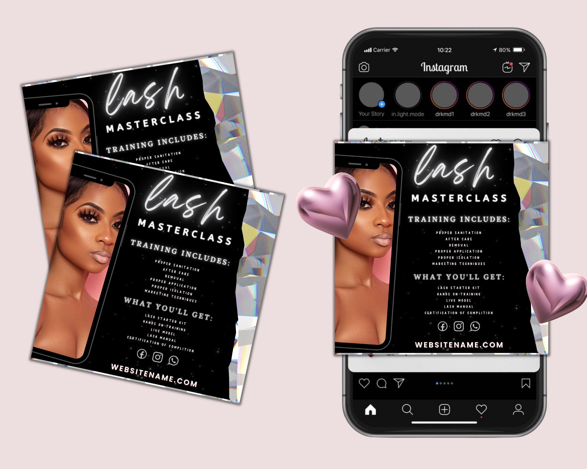 Training Flyer, Beauty Flyer, Lash Business, Lash Training Flyer, Instagram Flyer, Black And White, Minimal Flyer, Social Media Flyer