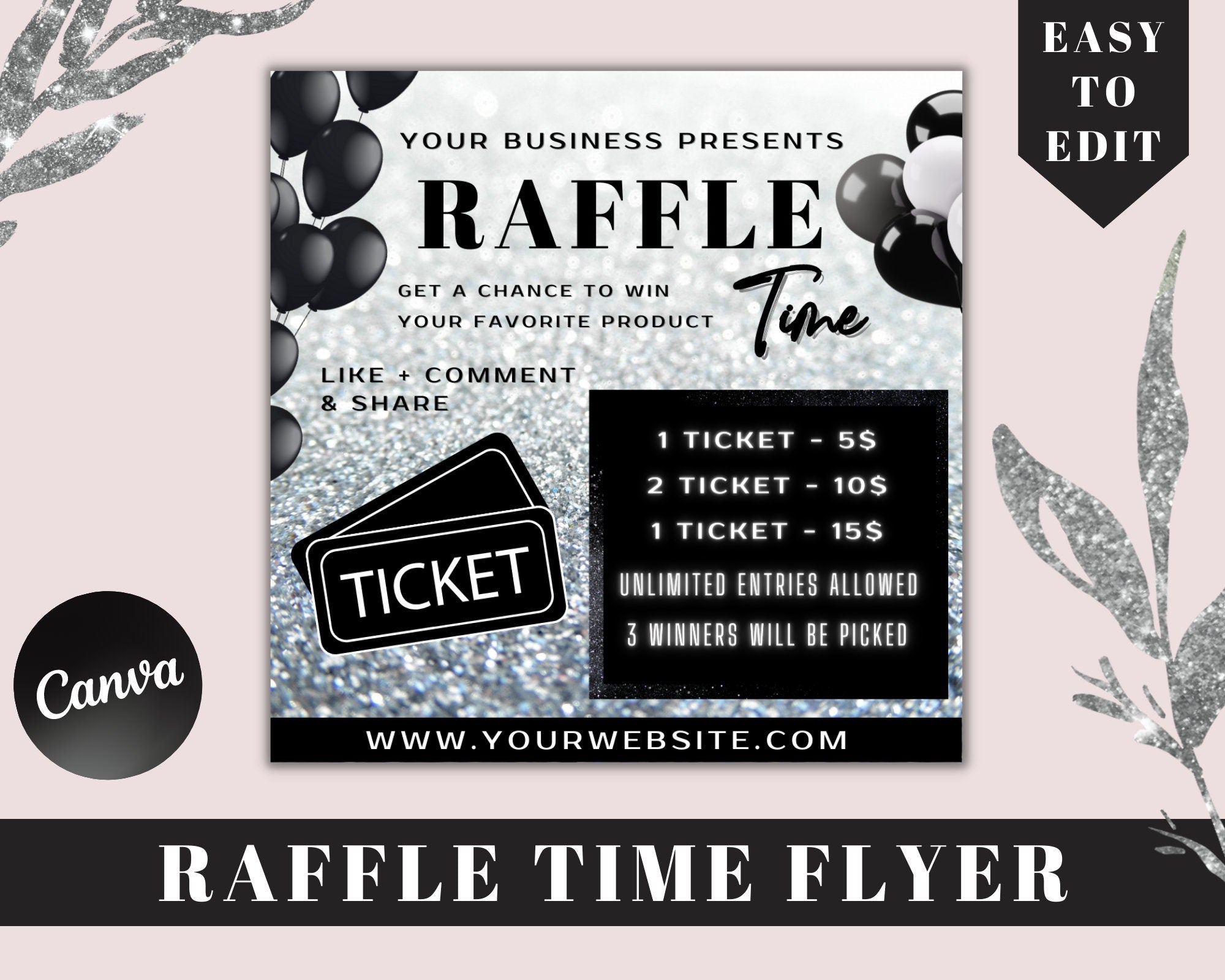 Raffle Flyer, Social Media Flyer, Contest Flyer Lash Raffle Flyer, Instagram Flyer, Business Flyer, Nail Raffle Flyer, Raffle Ticket Flyer