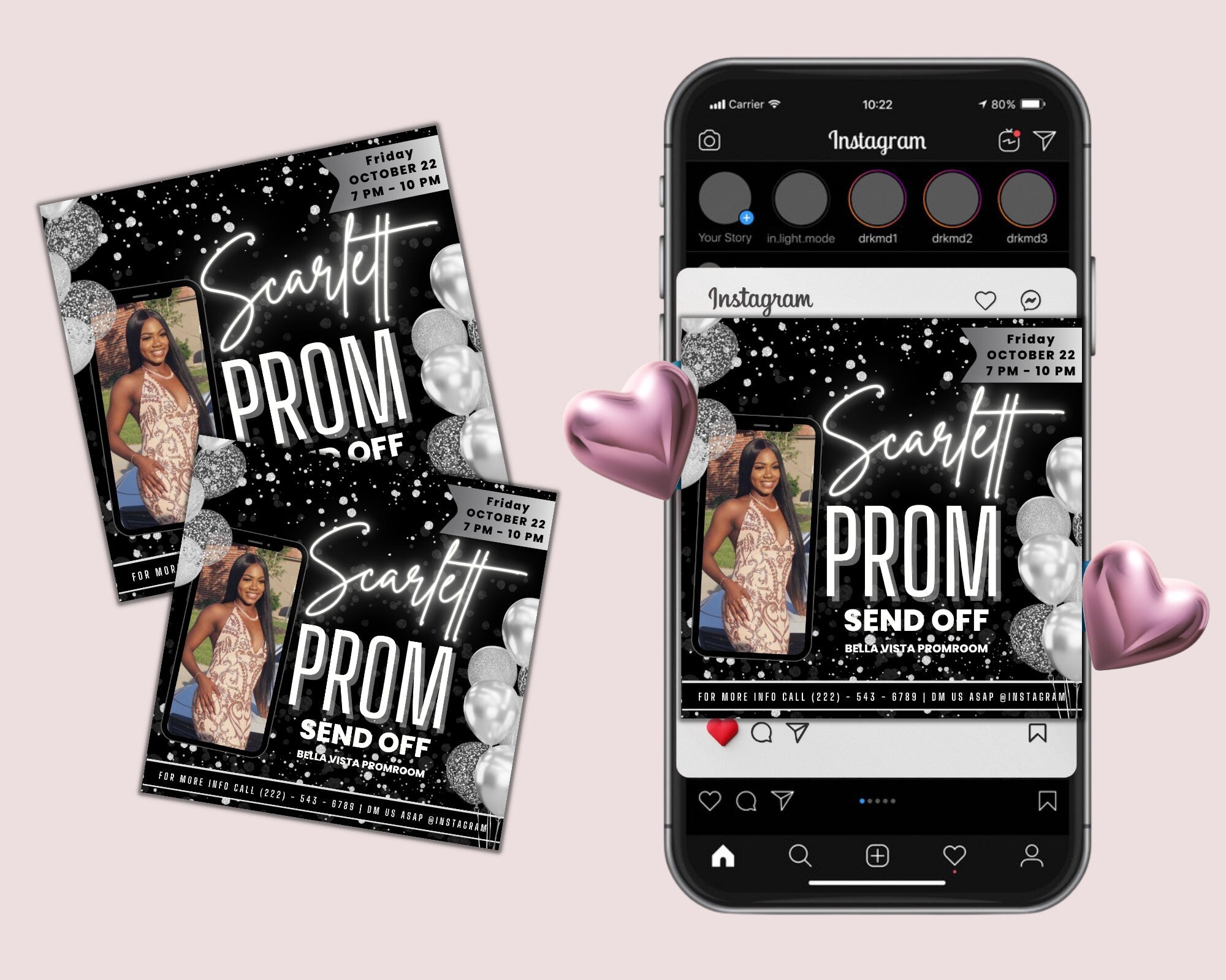 Prom Invitation Flyer, Prom Event Flyer, Prom Invitation, Prom Event Poster, Prom Party Invite, Prom Celebration, Party Flyer Template