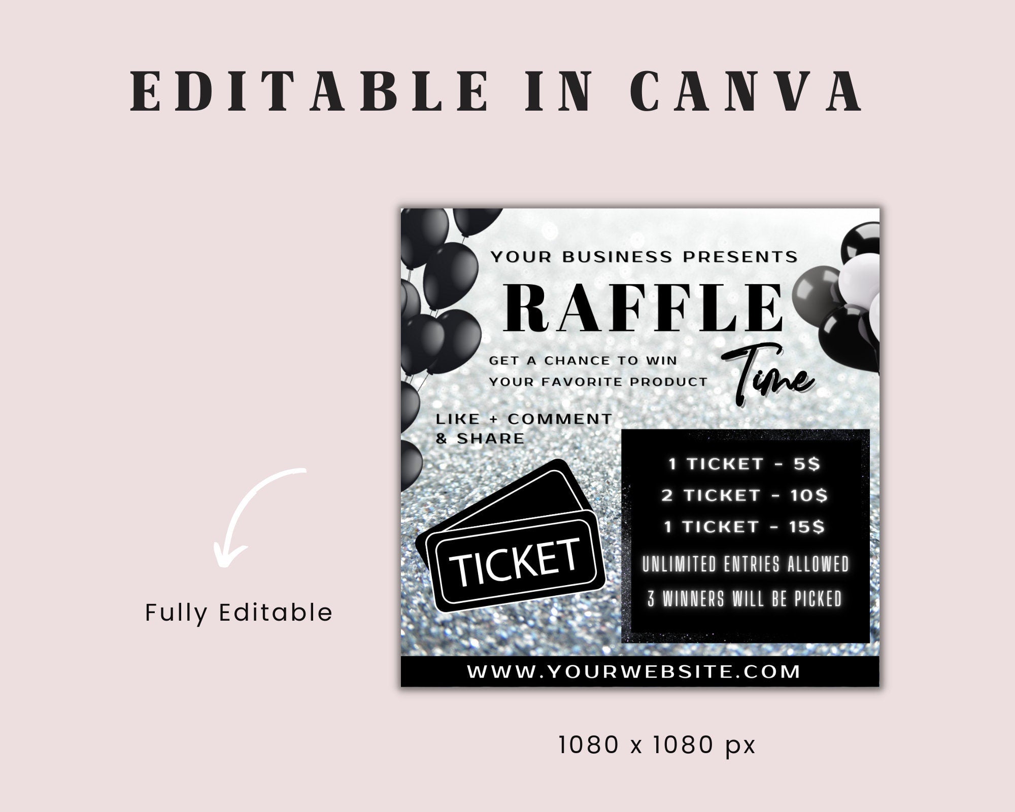 Raffle Flyer, Social Media Flyer, Contest Flyer Lash Raffle Flyer, Instagram Flyer, Business Flyer, Nail Raffle Flyer, Raffle Ticket Flyer