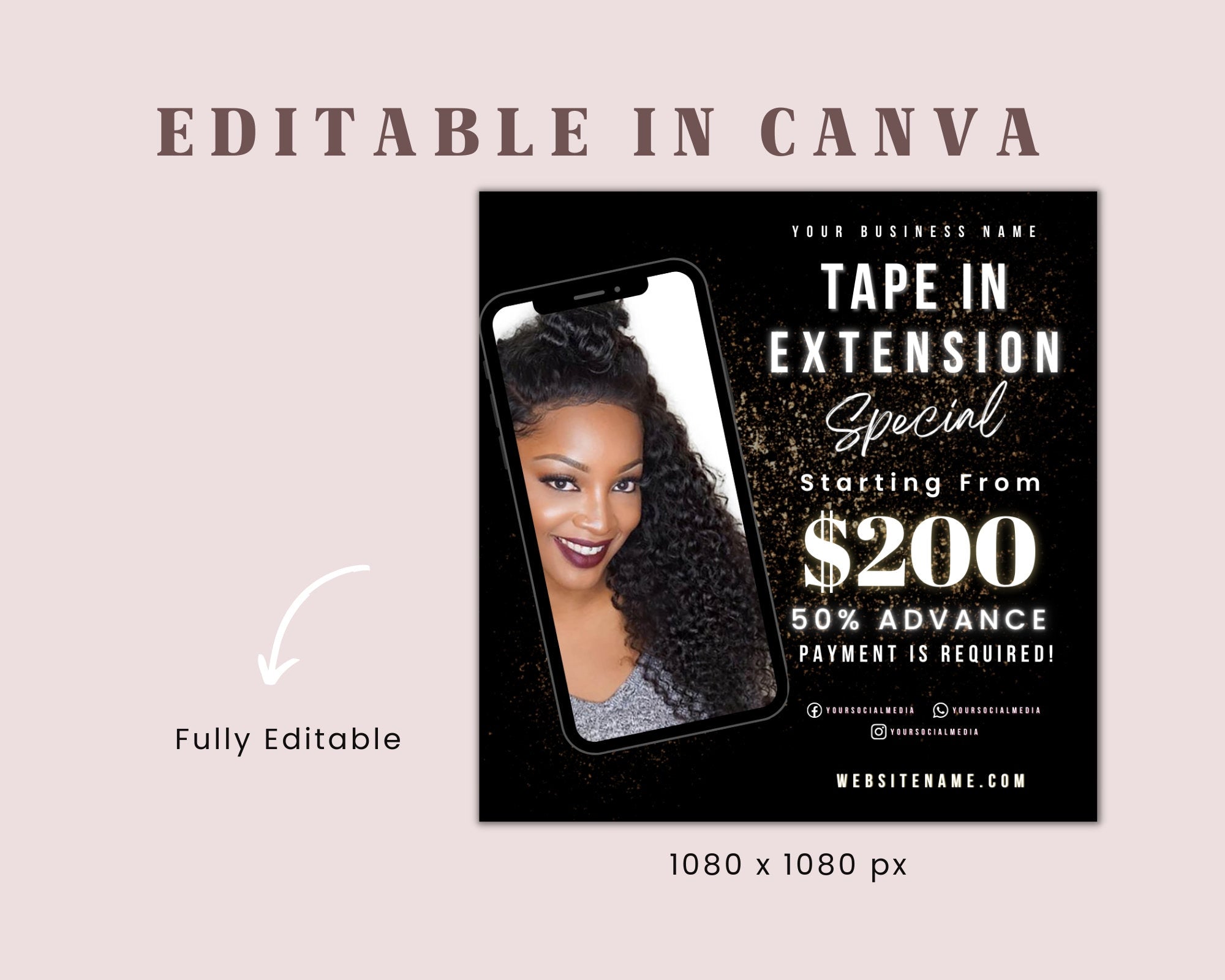 Tape In Extension, Tape In Extension Flyer, Hair Flyer Fall, Diy Hair Flyer, Hair Extension Post, Tape In Flyer