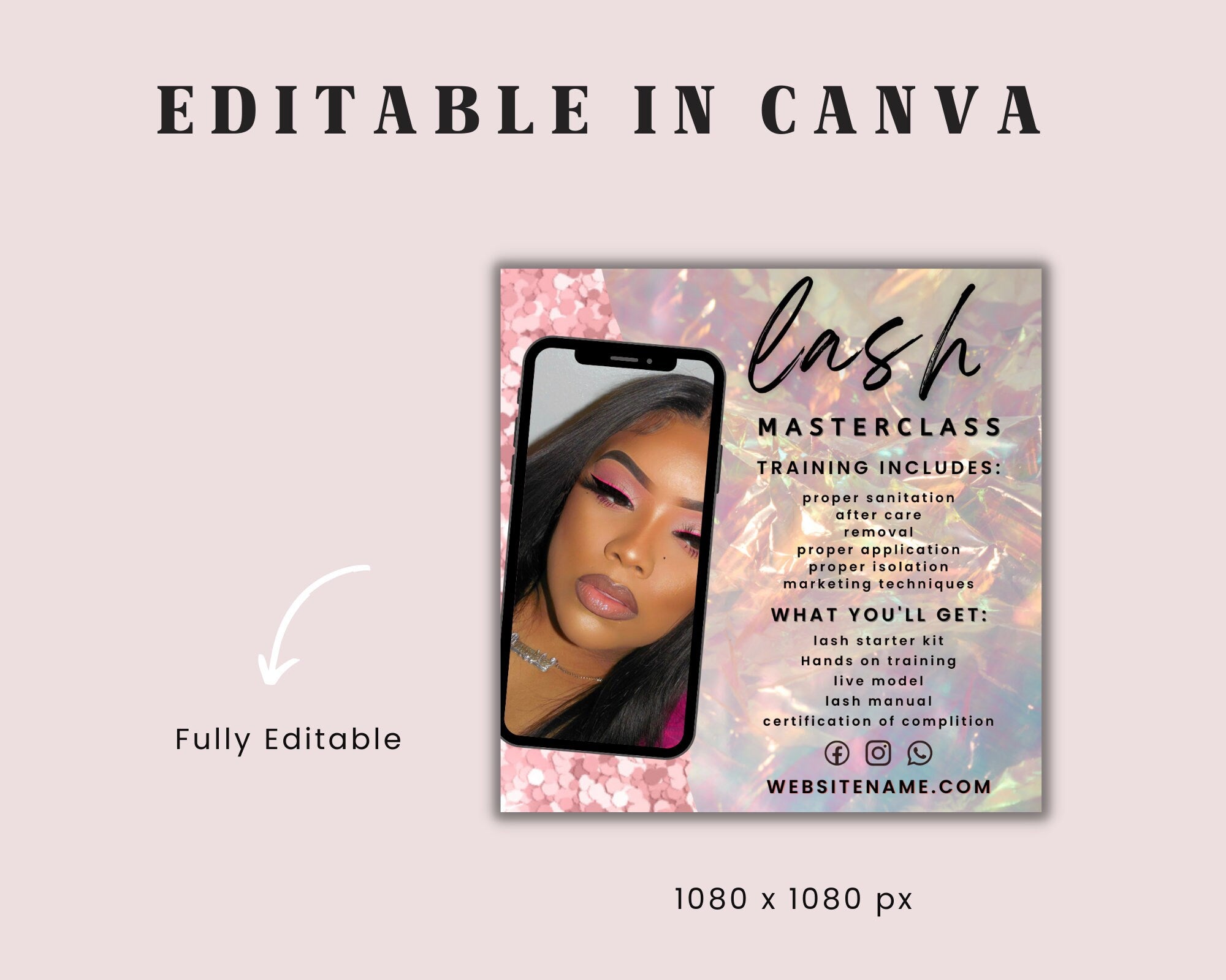 Lash Training Flyer, Flash Sale Flyer, Beauty Flyer, Lash Business, Instagram Flyer, Lash Class, Lash Training Flyer, Social Media Flyer