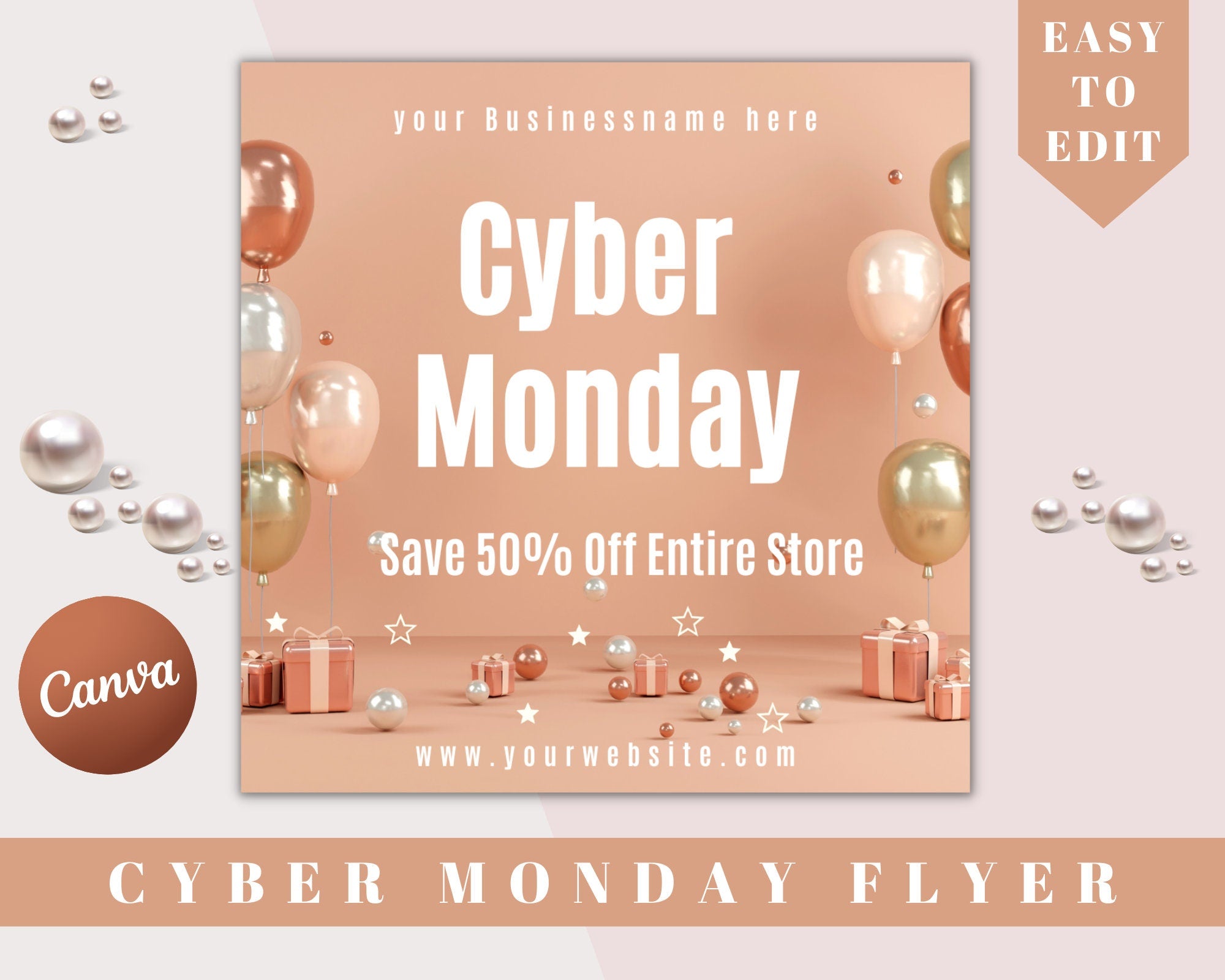 Cyber Monday Flyer, Cyber Monday Sale, Online Sale Flyer, Cyber Monday Ideas, Cyber Deals, Holiday Sale, November Flyer, Book Now Flyer