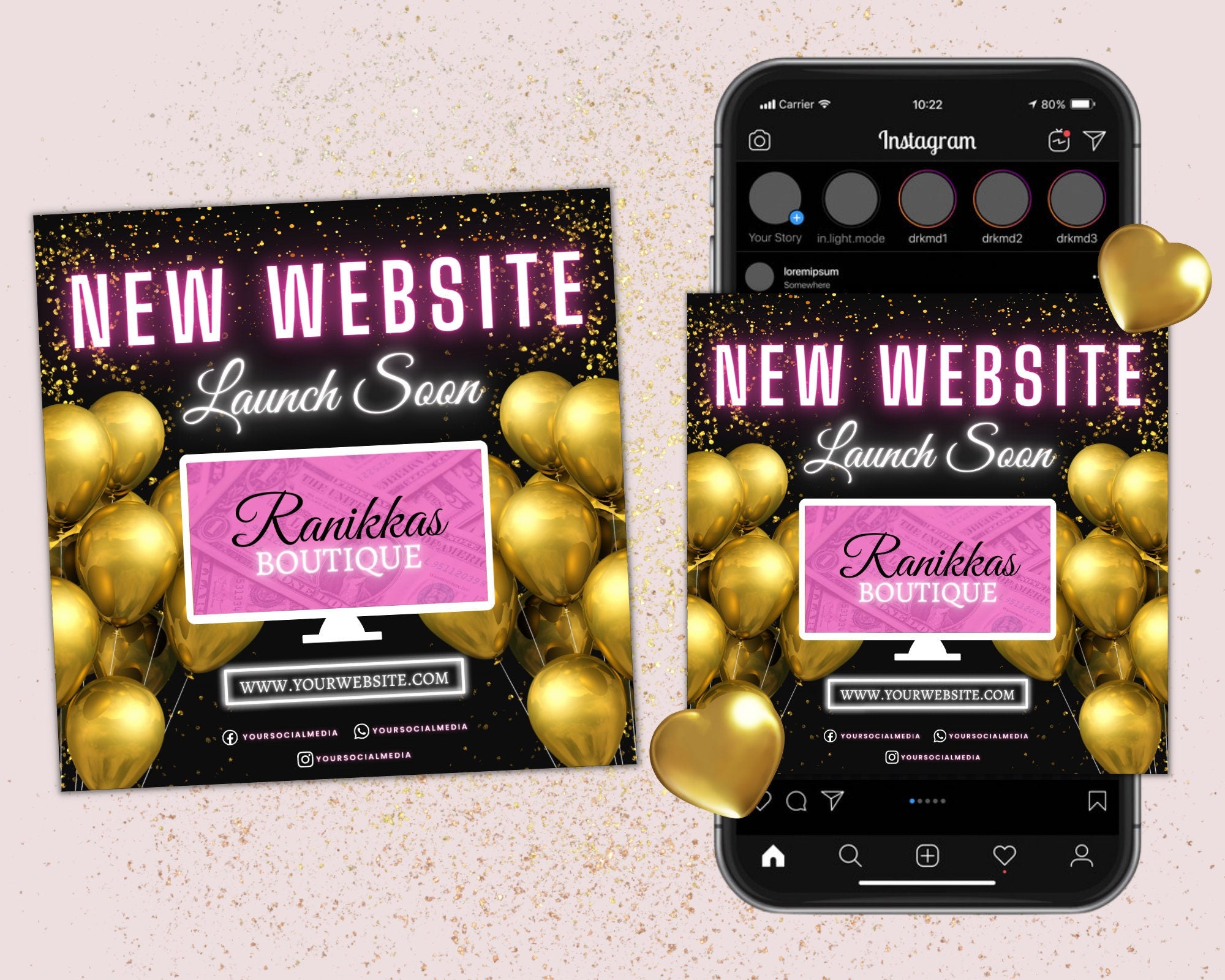 Official Website Launch Flyer, Branding Flyer, Grand Opening Flyer, Shop Opening, Book Now Appointment, Hairstylist Flyer, Web launch Flyer