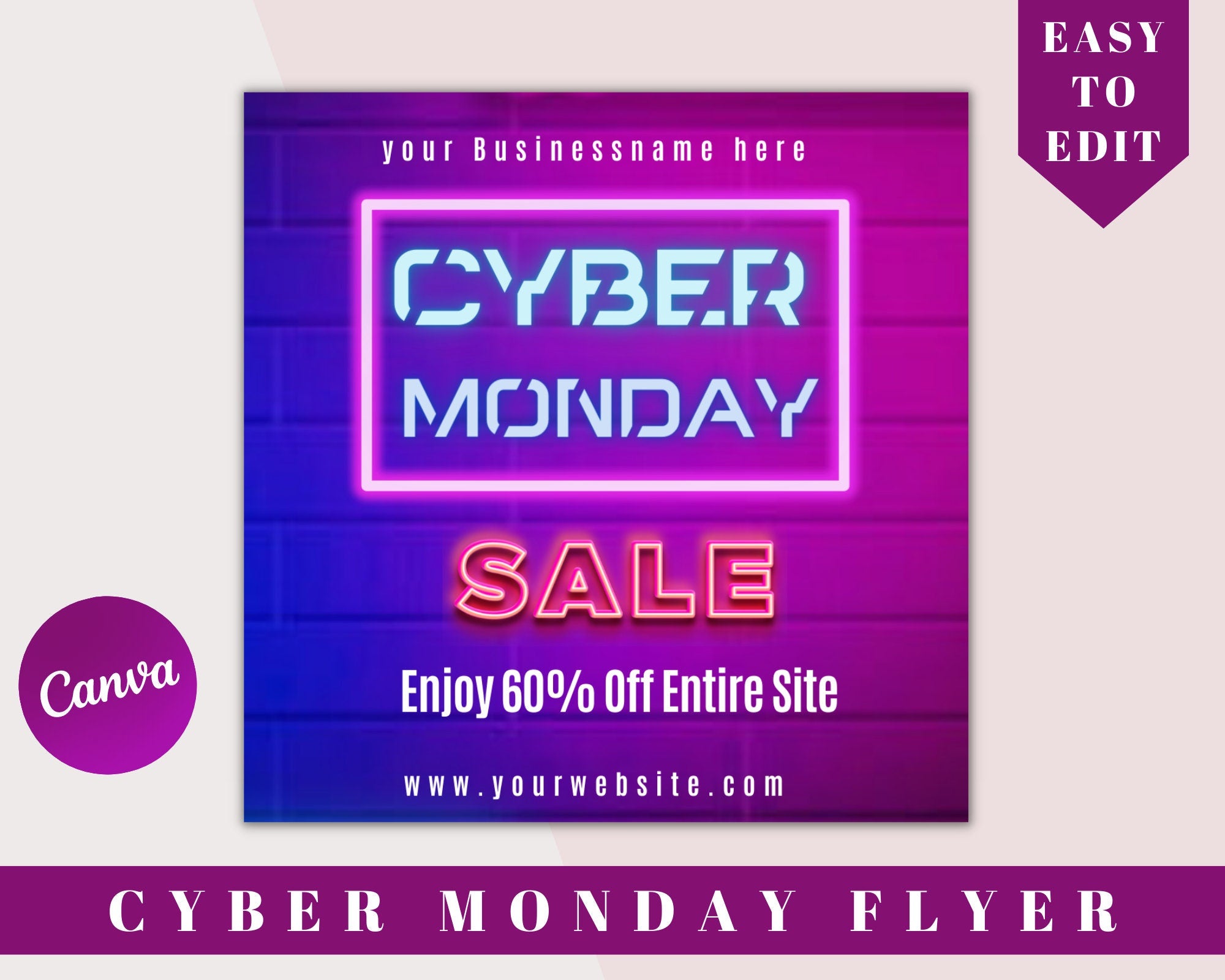 Cyber Monday Sale Flyer, Cyber Monday Ideas, Cyber Deals, Holiday Sale, Shop Now Flyers, Grand Opening Flyer, Online Sale Flyer