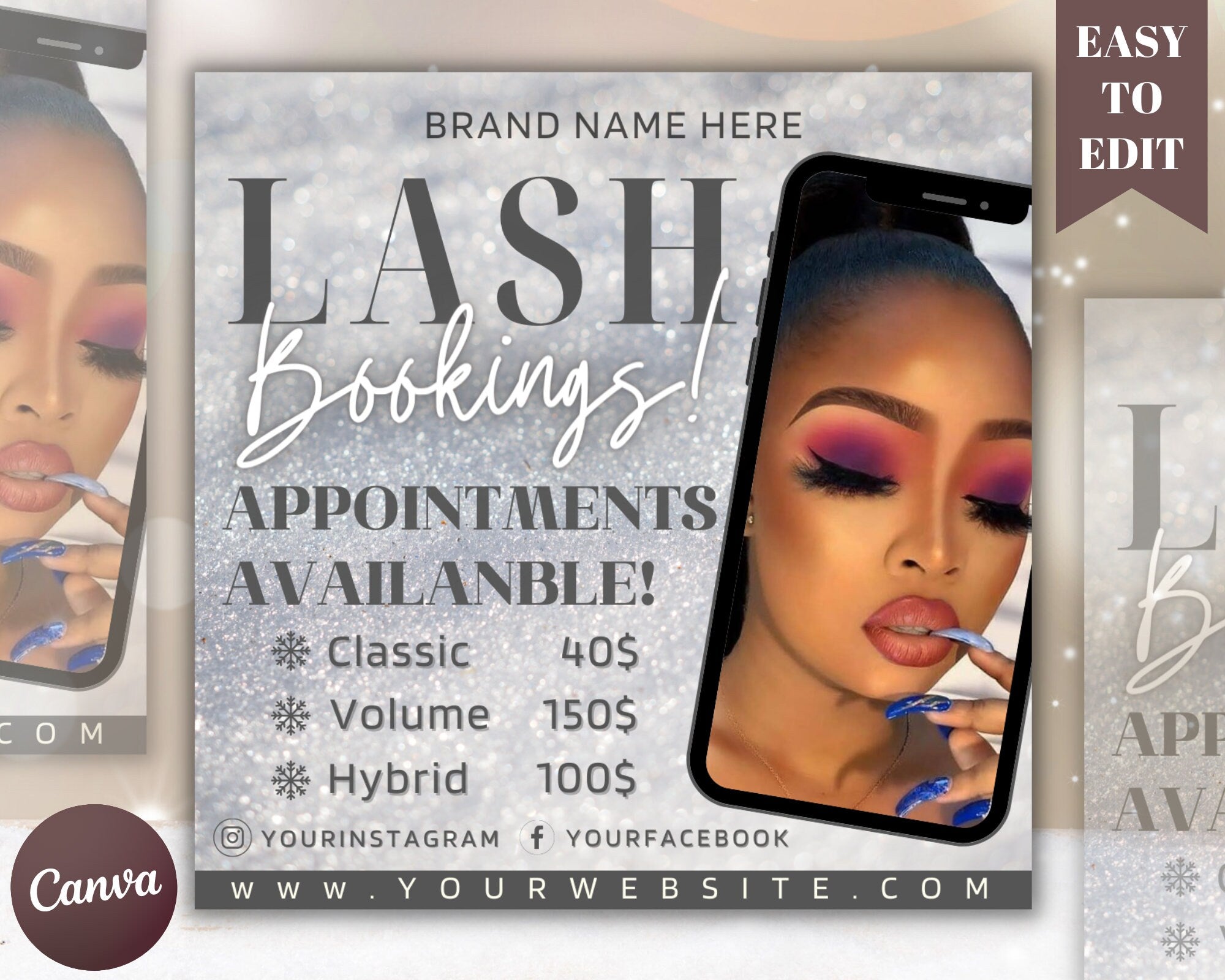 Extension Services Flyer, Lash Christmas Flyer, Lash Extension Sale Flyer, Lash MUA Extensions, Lash Extension Flyer, Lash Service