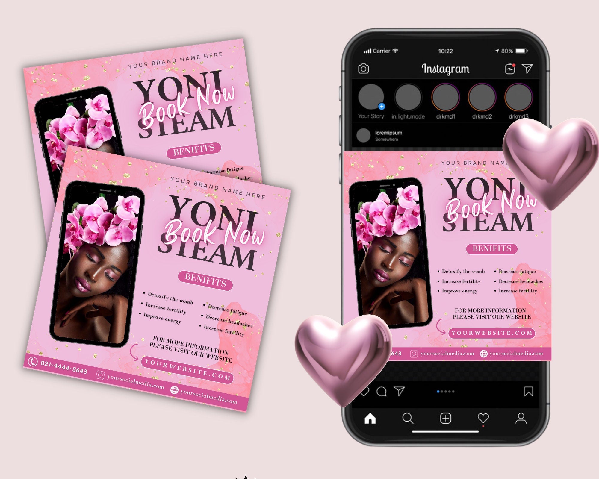 Feminine Care Flyer, Yoni Steam Flyer, Feminine Care Products, Feminine Hygiene Template, Vaginal Care Flyer, Sip And Steam Flyer