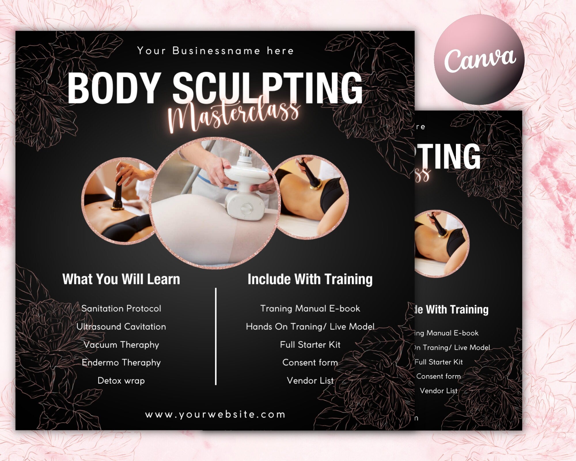 Body Sculpting Training Flyer, Body Contouring Course Flyer, Contour Master class Flyer, Spa Flyer, Body Contour Flyer