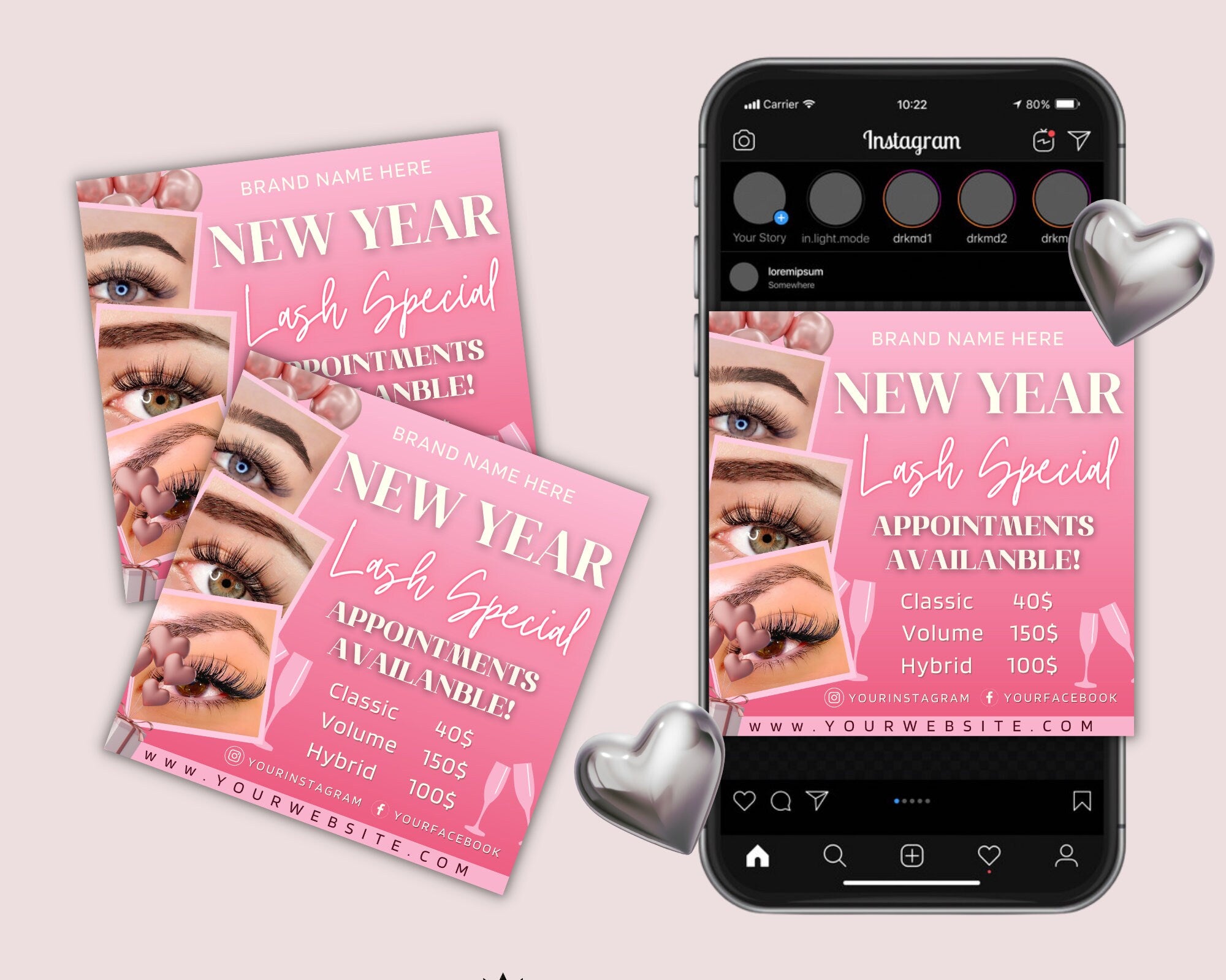 New Year Book Now Flyer, Lash Booking Flyer, Appointment Flyer, Lash Flyer, Book Now Flyer, New Year Booking, New Year Flyer, Booking Flyer