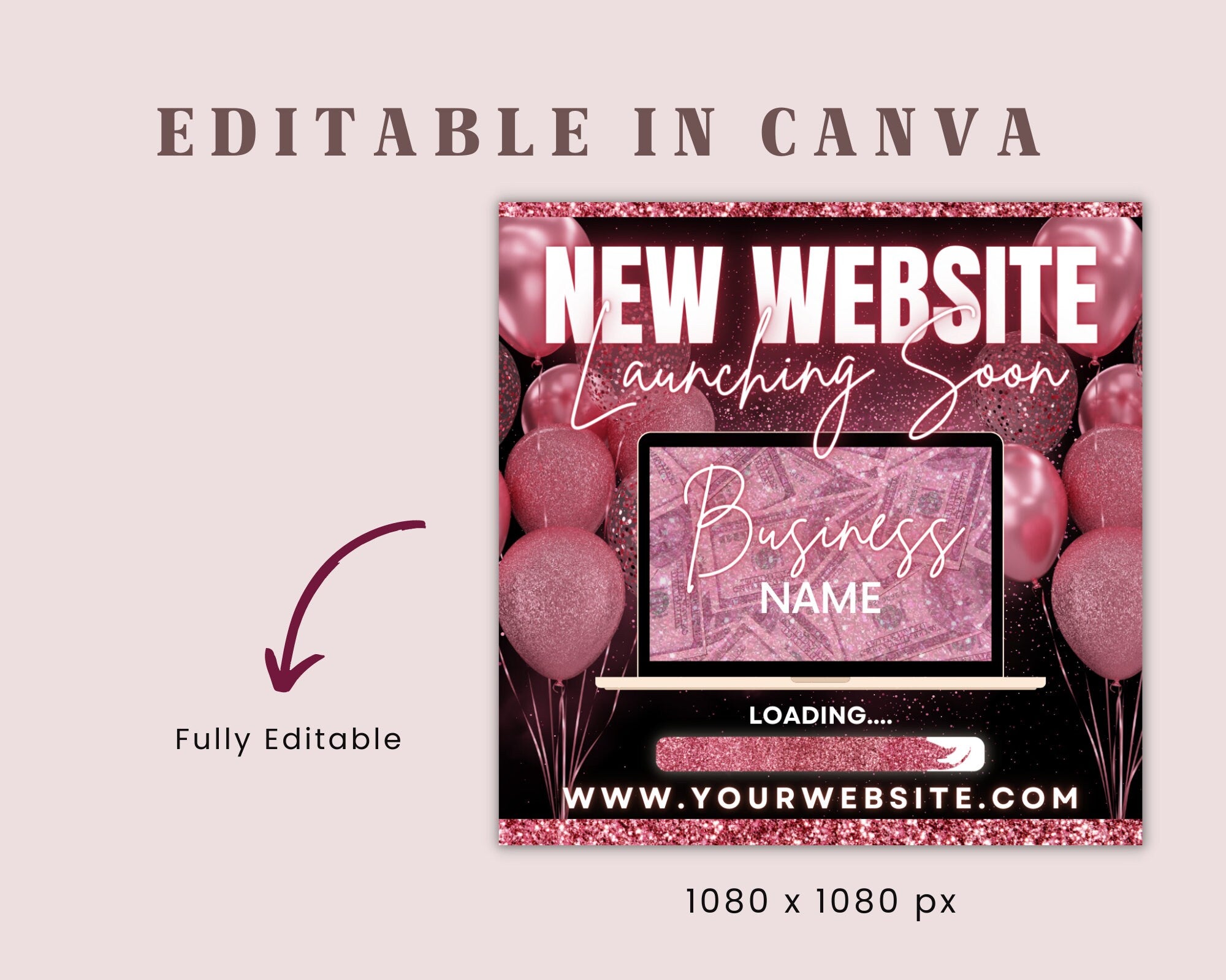 Website Launching Flyer, Coming Soon Flyer, Site Launch Flyer, Boutique Flyer, Social Media Flyer, Premade DIY Business Flyer Design