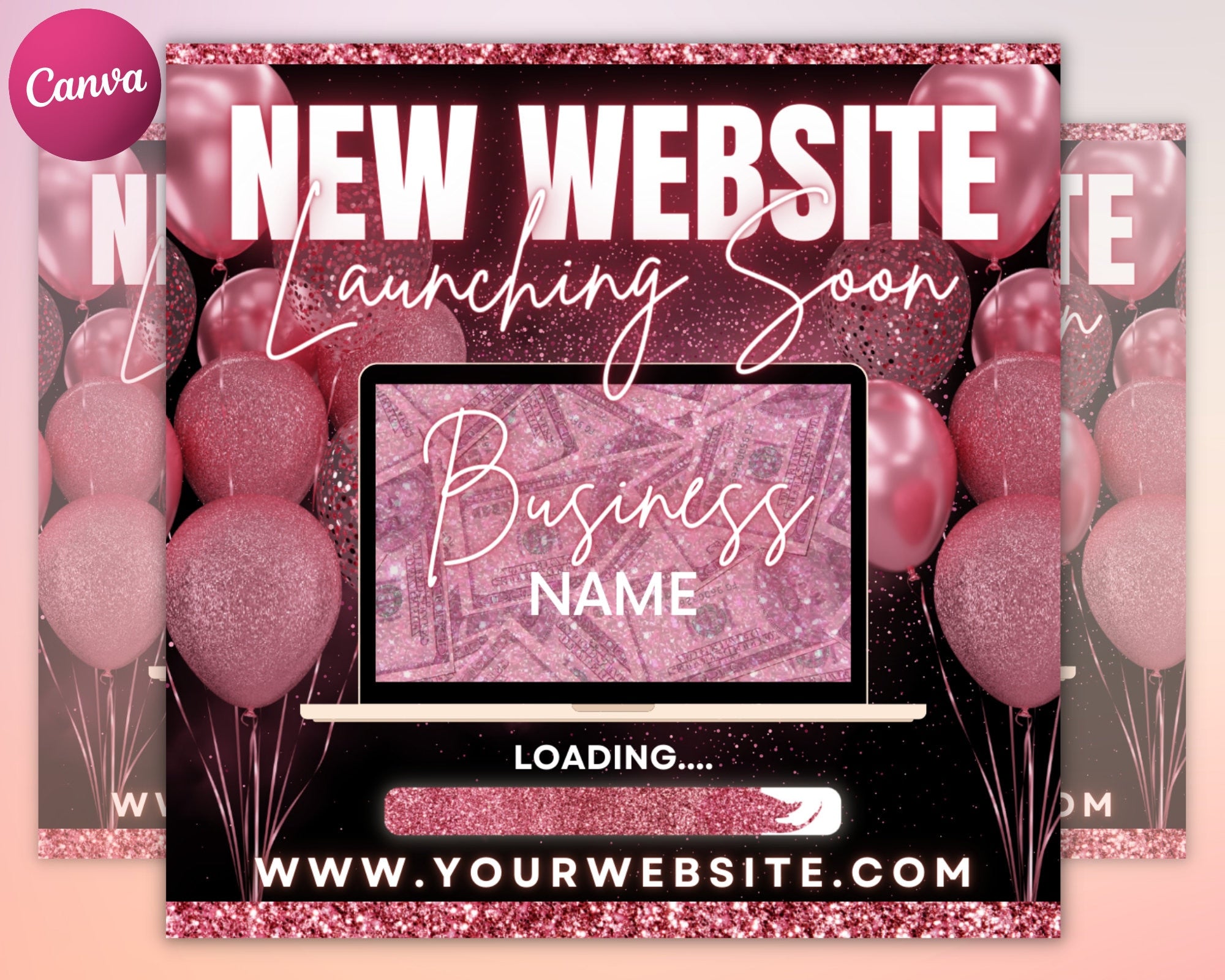 Website Launching Flyer, Coming Soon Flyer, Site Launch Flyer, Boutique Flyer, Social Media Flyer, Premade DIY Business Flyer Design