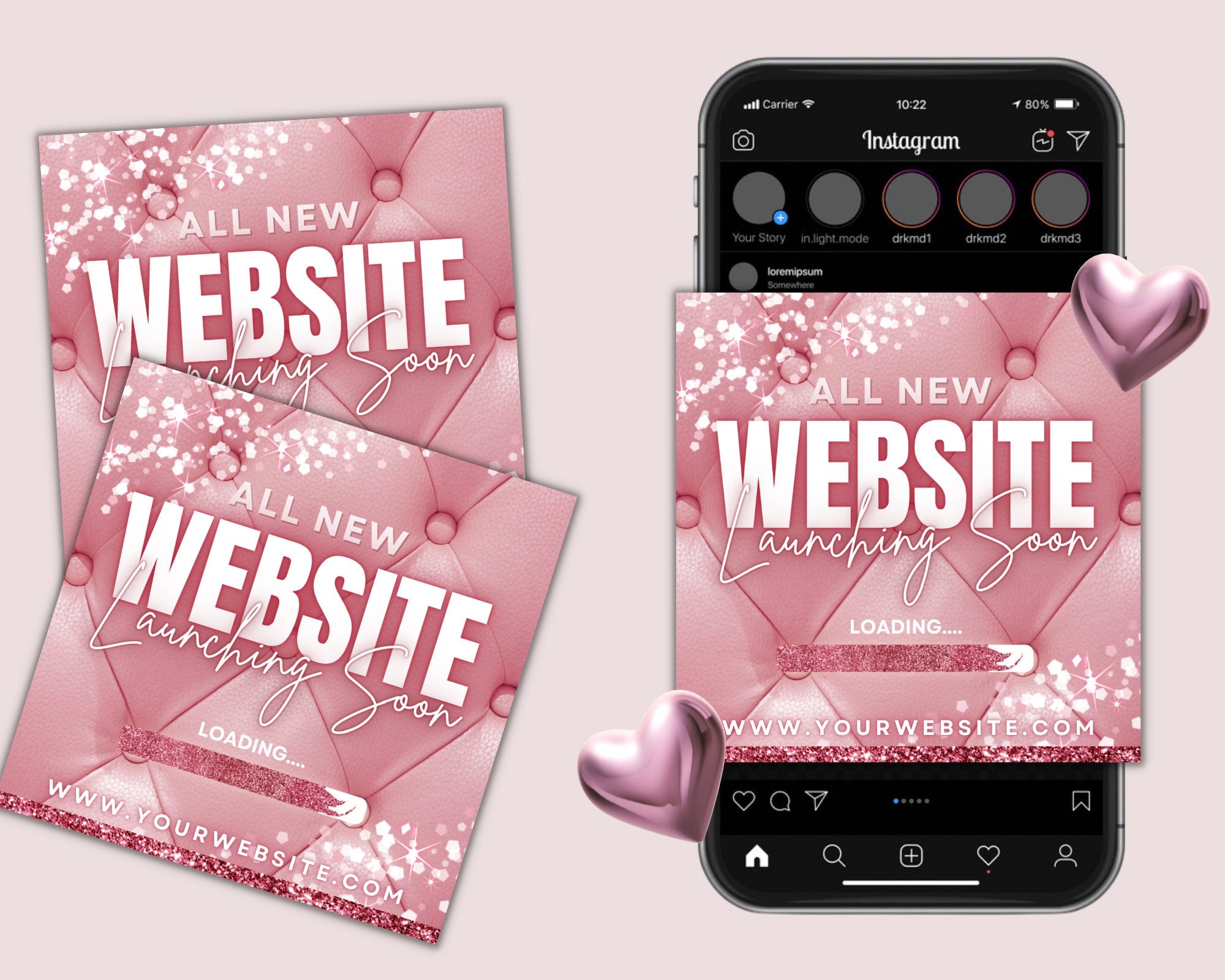 Website Launching Flyer, Coming Soon Flyer, Site Launch Flyer, Boutique Flyer, Social Media Flyer, Premade DIY Business Flyer Design