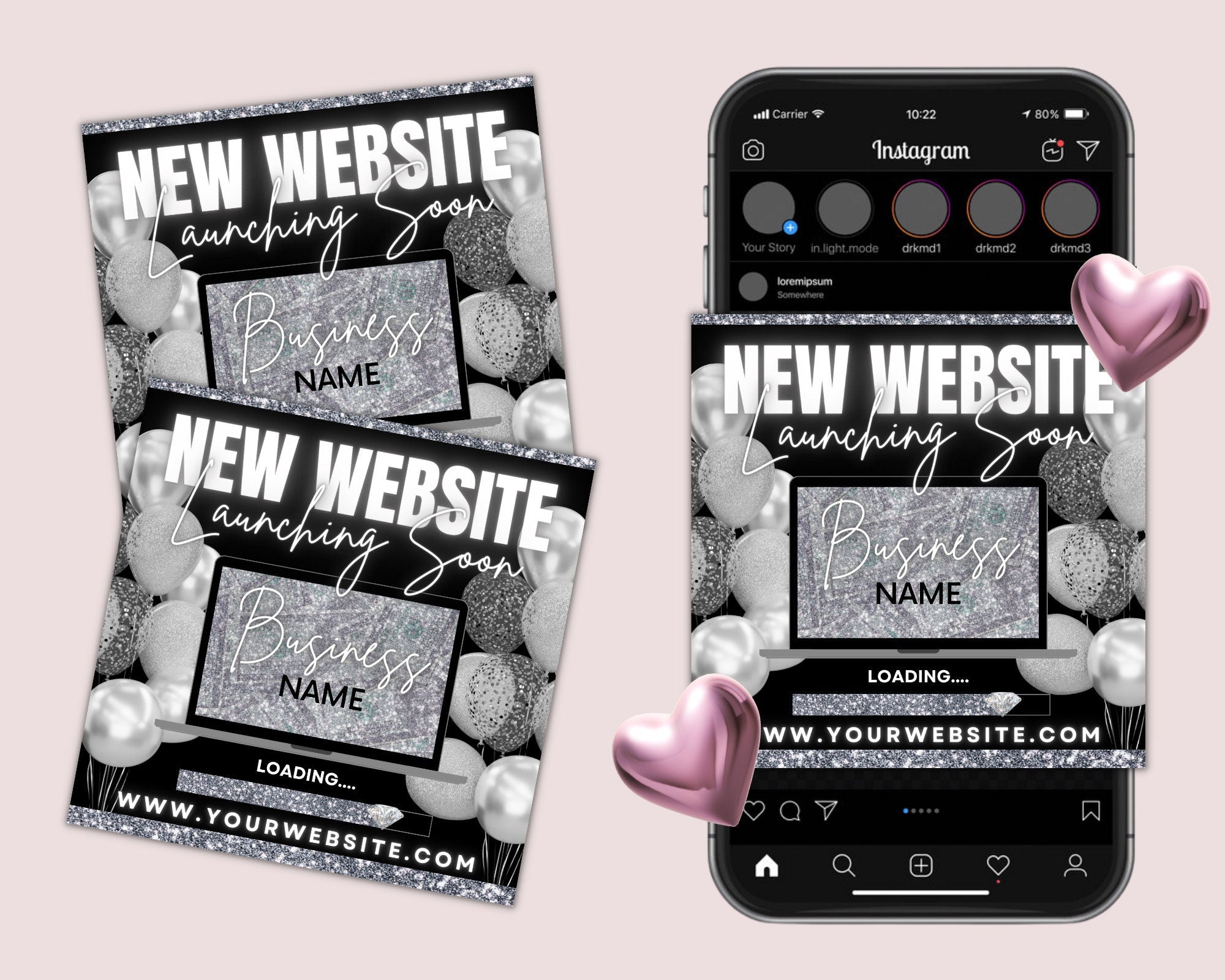 Website Launch Flyer | Social Media Grand Opening Product Launch New Website Comming Soon Brand Awarness Editable Canva Flyer