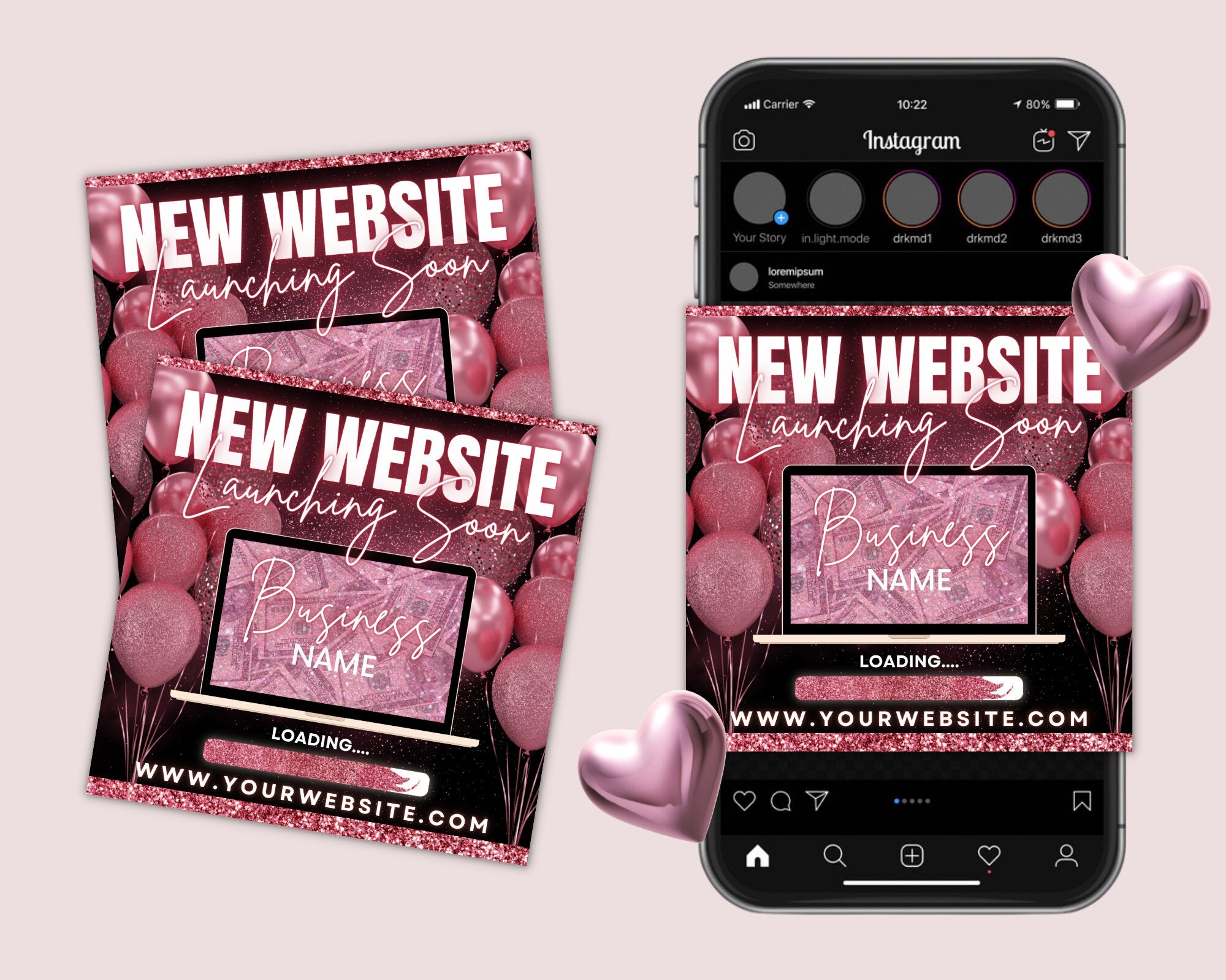 Website Launching Flyer, Coming Soon Flyer, Site Launch Flyer, Boutique Flyer, Social Media Flyer, Premade DIY Business Flyer Design