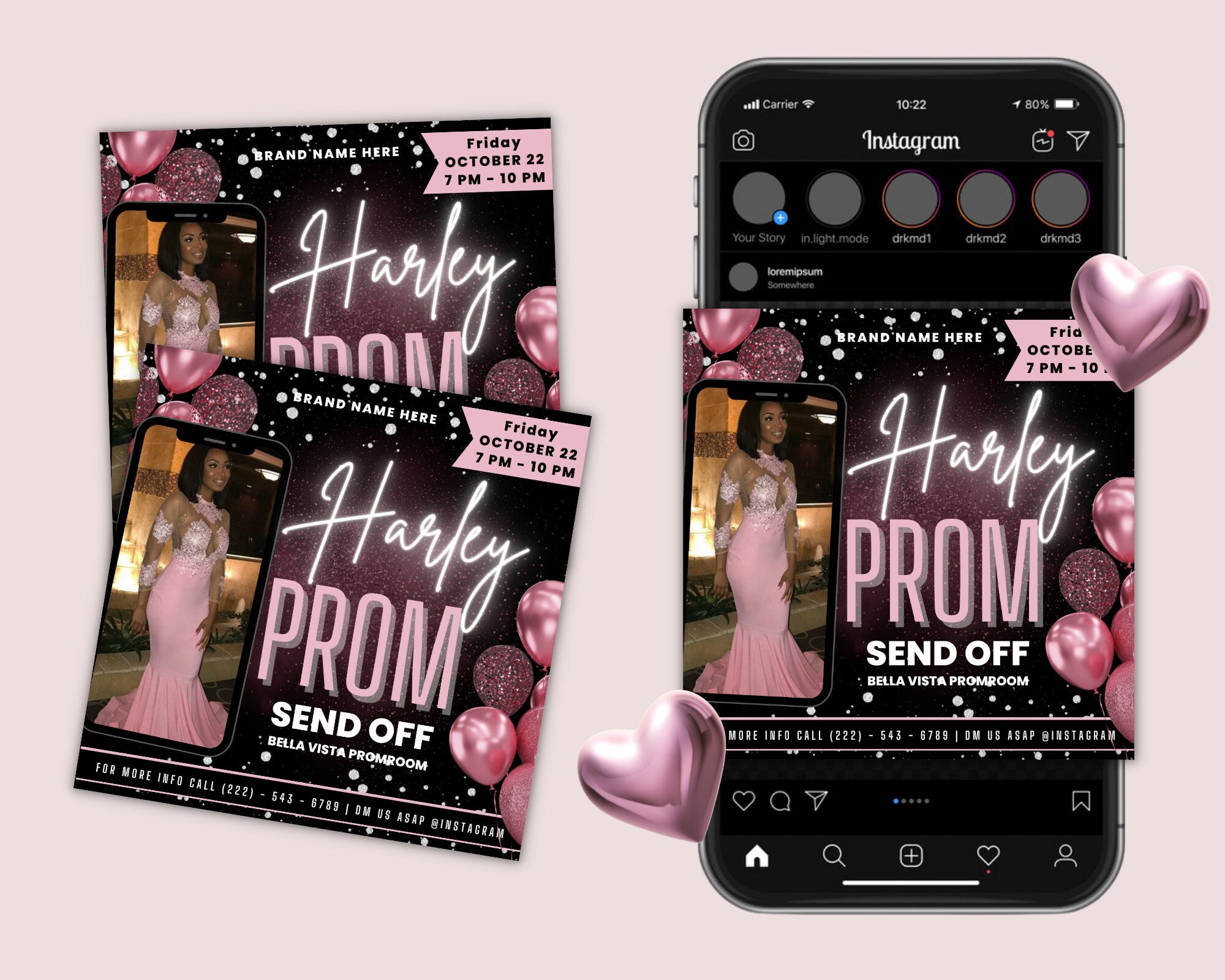 Prom Invitation Flyer, Prom Event Flyer, Prom Invitation, Prom Event Poster, Prom Party Invite, Prom Celebration, Party Flyer Template, Prom