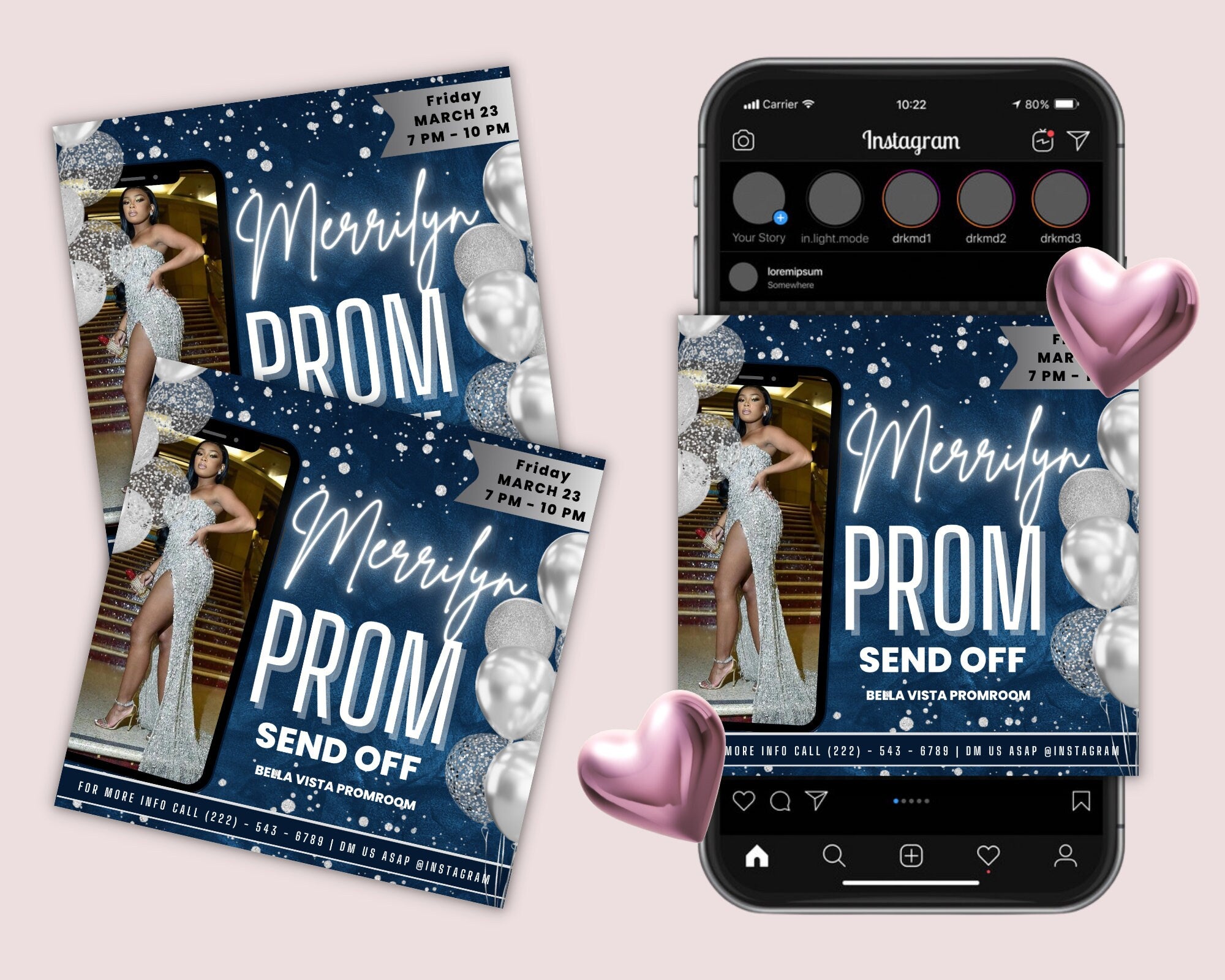 Prom Invitation Flyer, Prom Event Flyer, Prom Invitation, Prom Event Poster, Prom Party Invite, Prom Celebration, Party Flyer Template, Prom