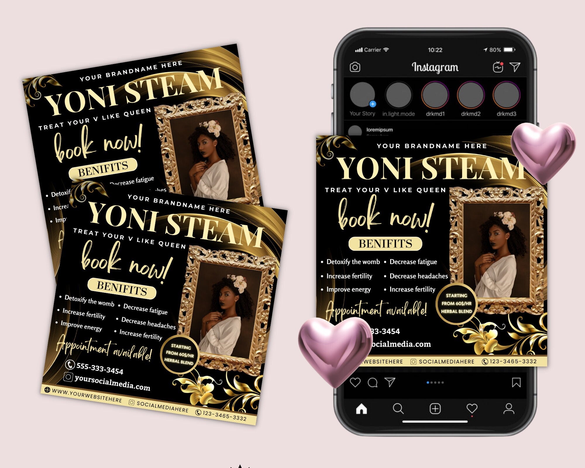 Feminine Hygiene Template, Yoni Steam Flyer, Feminine Care Products, Feminine Care Flyer, Vaginal Care Flyer, Sip And Steam Flyer