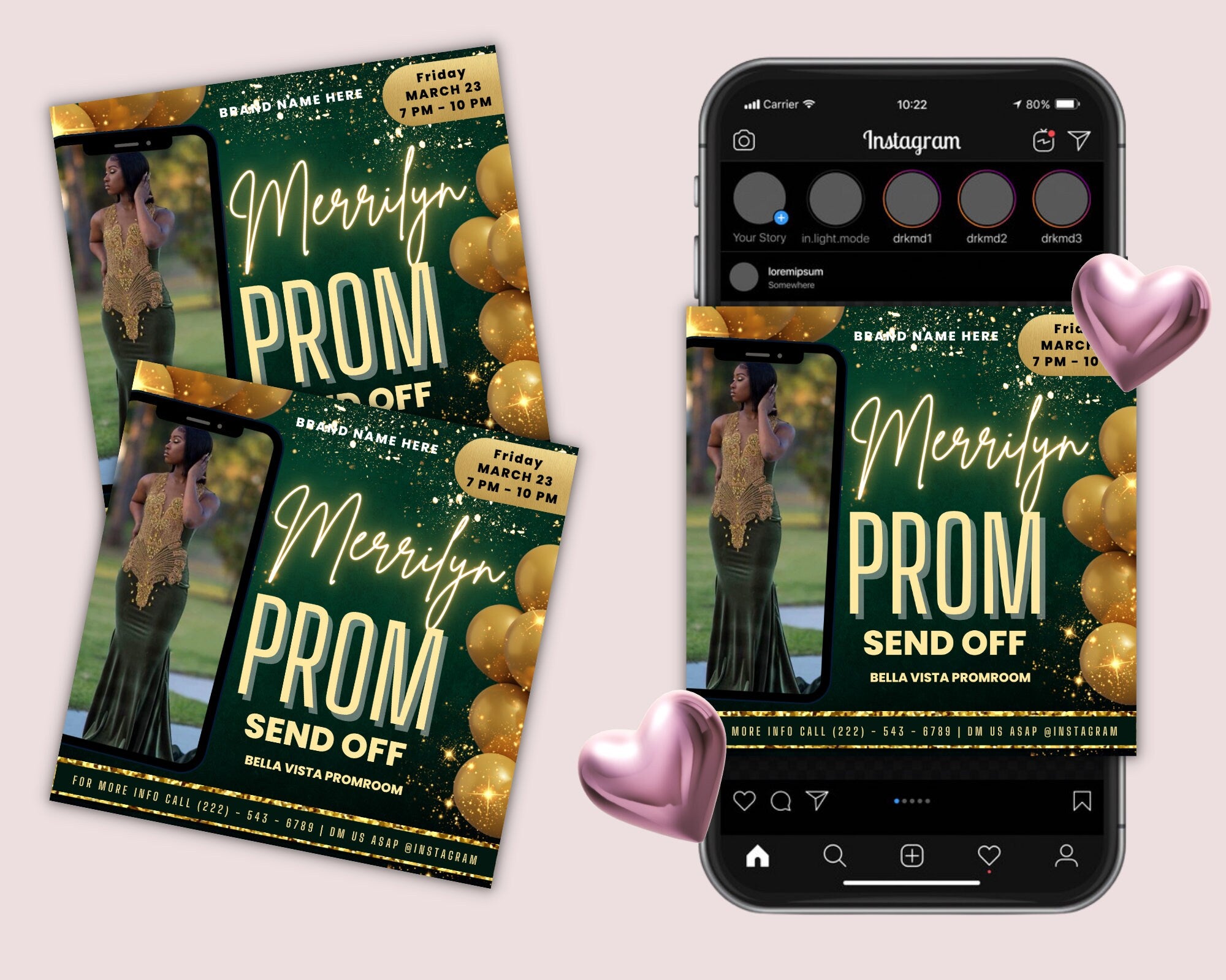 Prom Invitation Flyer, Prom Event Flyer, Prom Invitation, Prom Event Poster, Prom Party Invite, Prom Celebration, Party Flyer Template, Prom