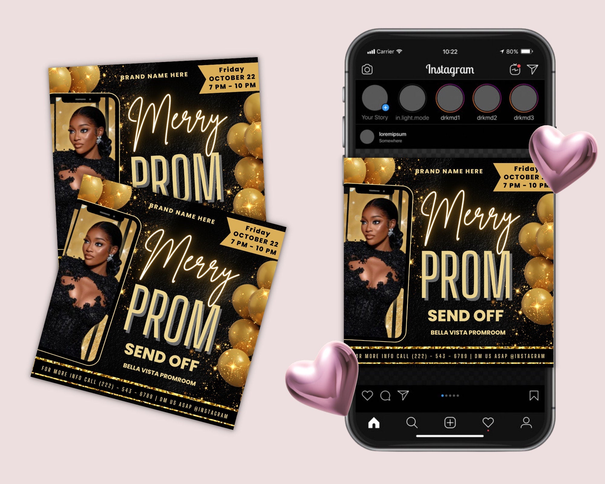 Prom Invitation Flyer, Prom Event Flyer, Prom Invitation, Prom Event Poster, Prom Party Invite, Prom Celebration, Party Flyer Template, Prom