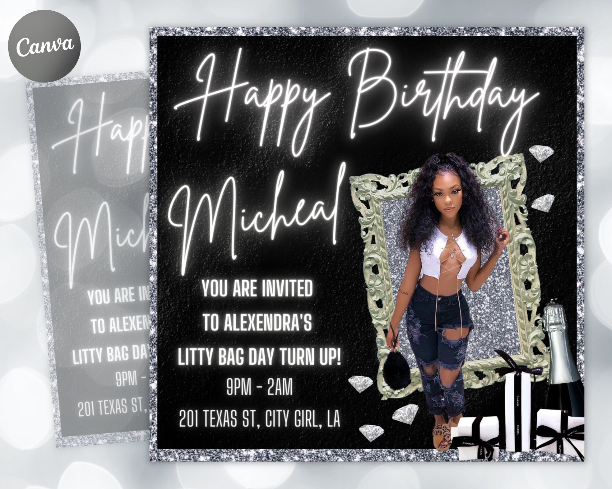 21st Birthday Flyer, Birthday Girl, Birthday Template, Birthday Party, Birthday Invitation, Birthday Dinner, Birthday Bash, Birthday Invite