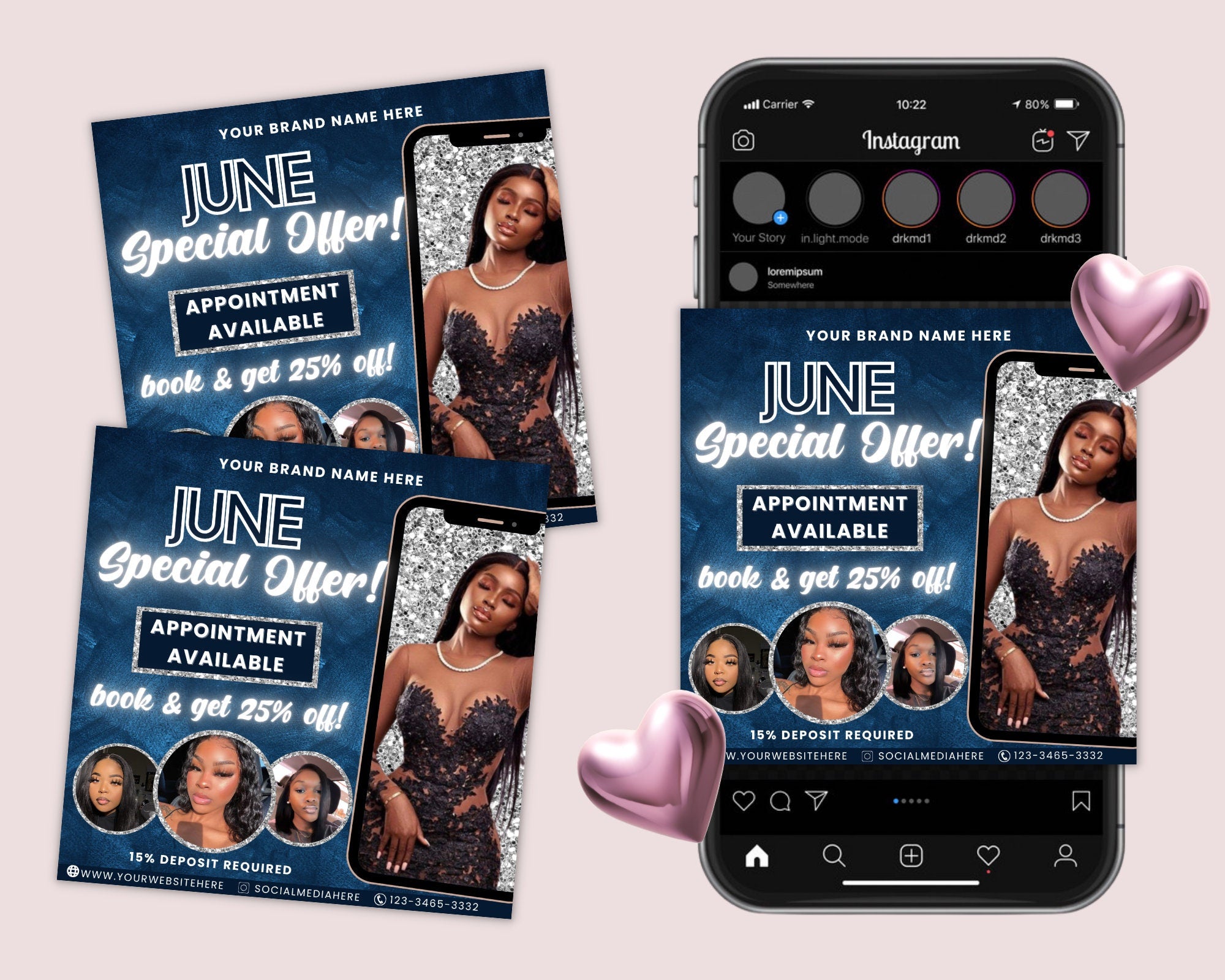 June Booking Flyer, Wig Install Flyer, Book Now Flyer, June Appointments Available, Summer Flyer, Makeup Flyer, Social Media Flyer