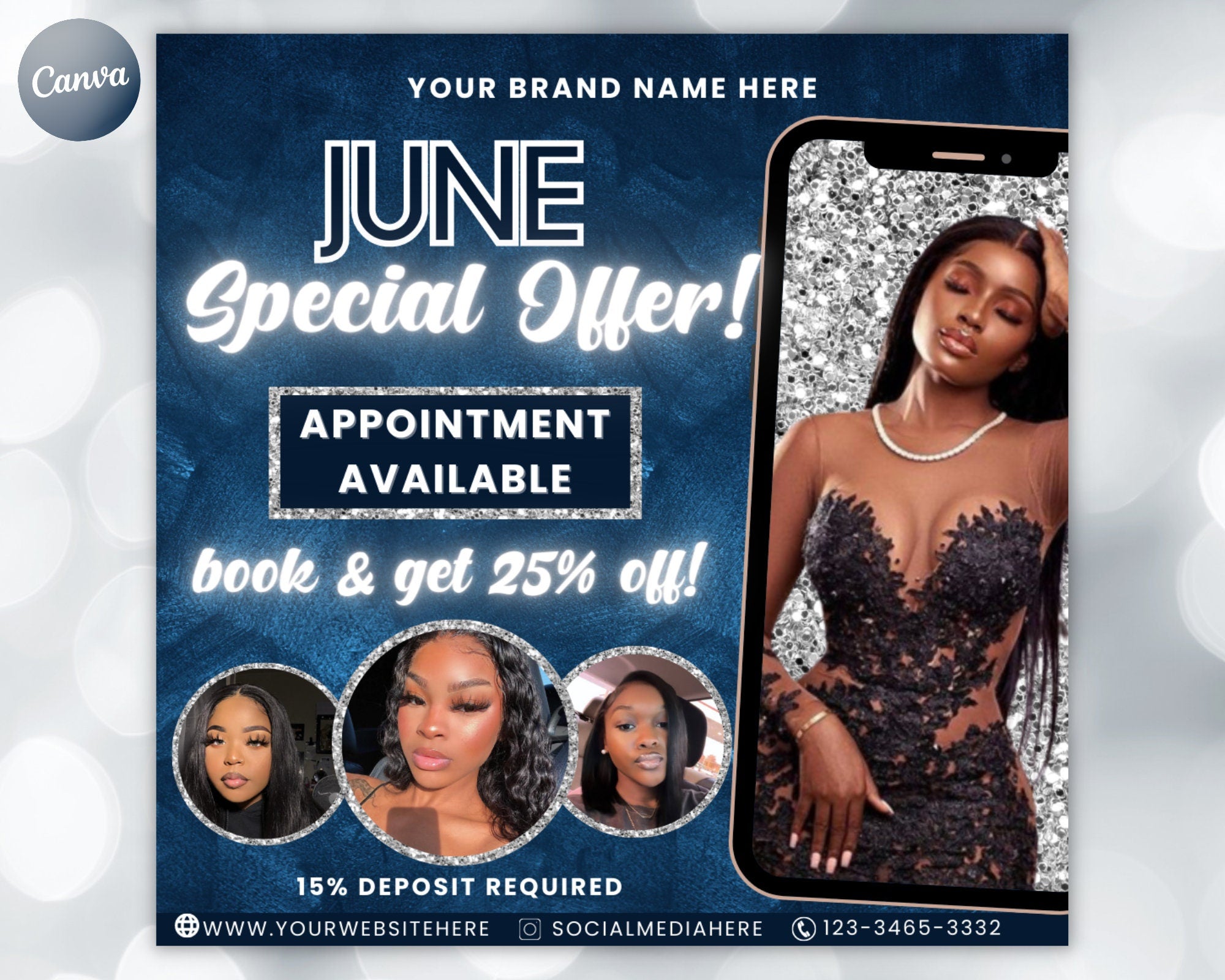 June Booking Flyer, Wig Install Flyer, Book Now Flyer, June Appointments Available, Summer Flyer, Makeup Flyer, Social Media Flyer